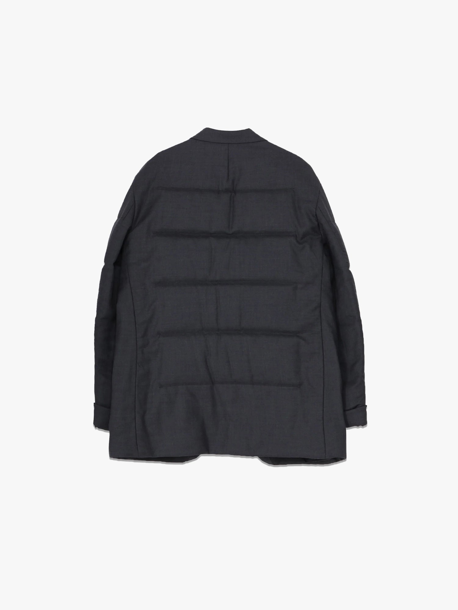 3 Button Horizontal Padded Jacket - Black