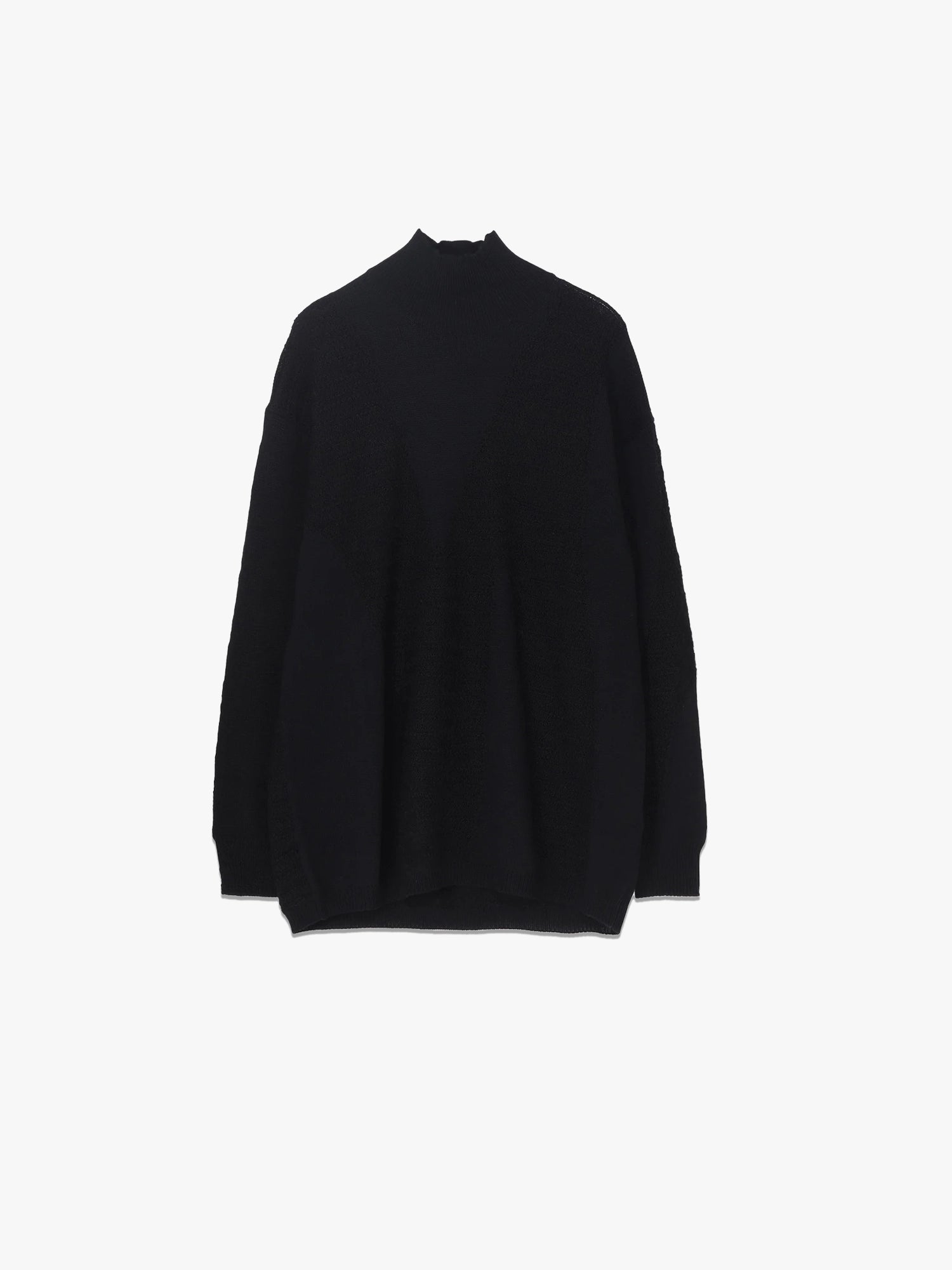 5G1P Panelled Knit High Neck - Black