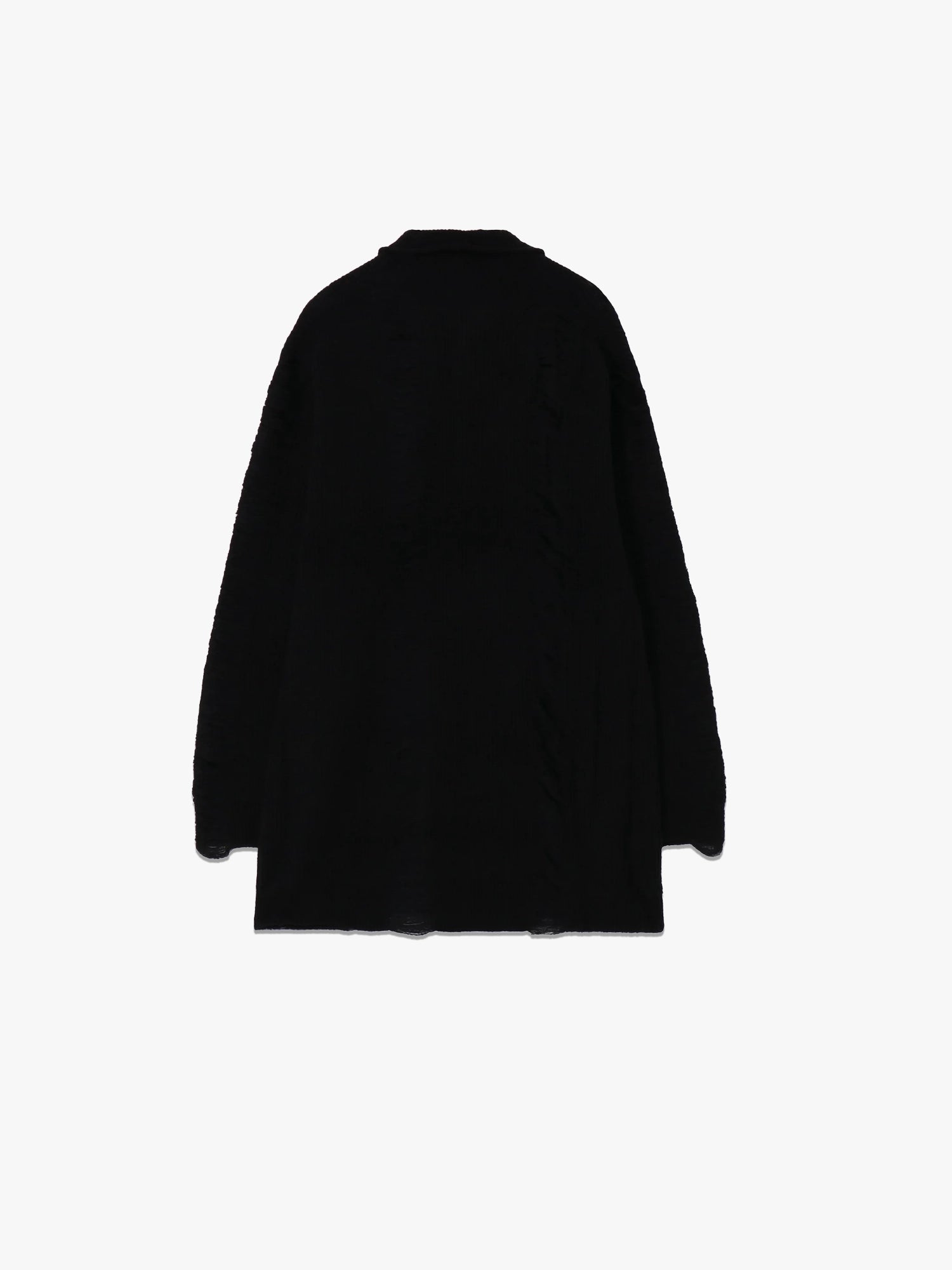 7G3P Half Cardi One Button Knit - Black