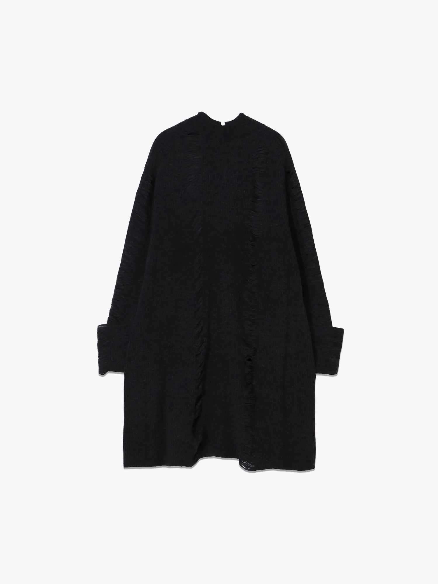7G3P Half Crushed Long Cardi - Charcoal