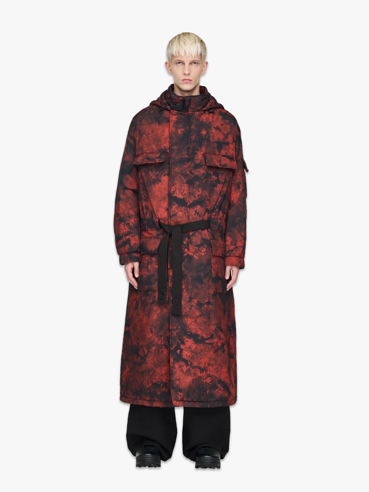 AOP Padded Hooded Parka - Multico