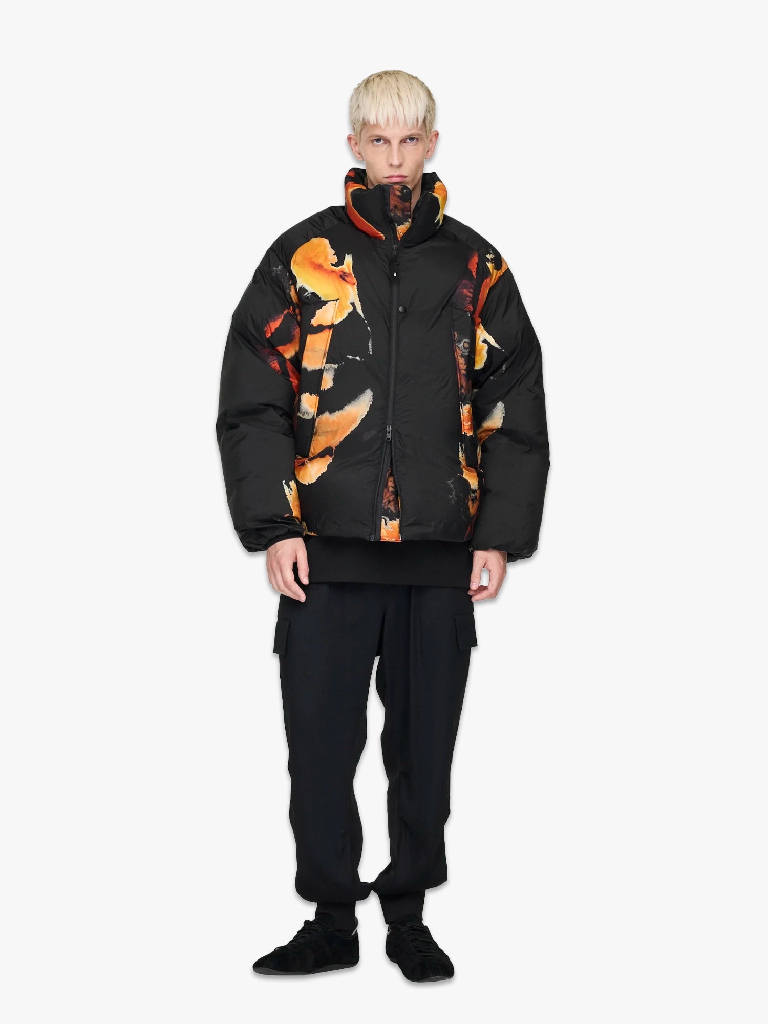 AOP Puffer Jacket - Multico/Black