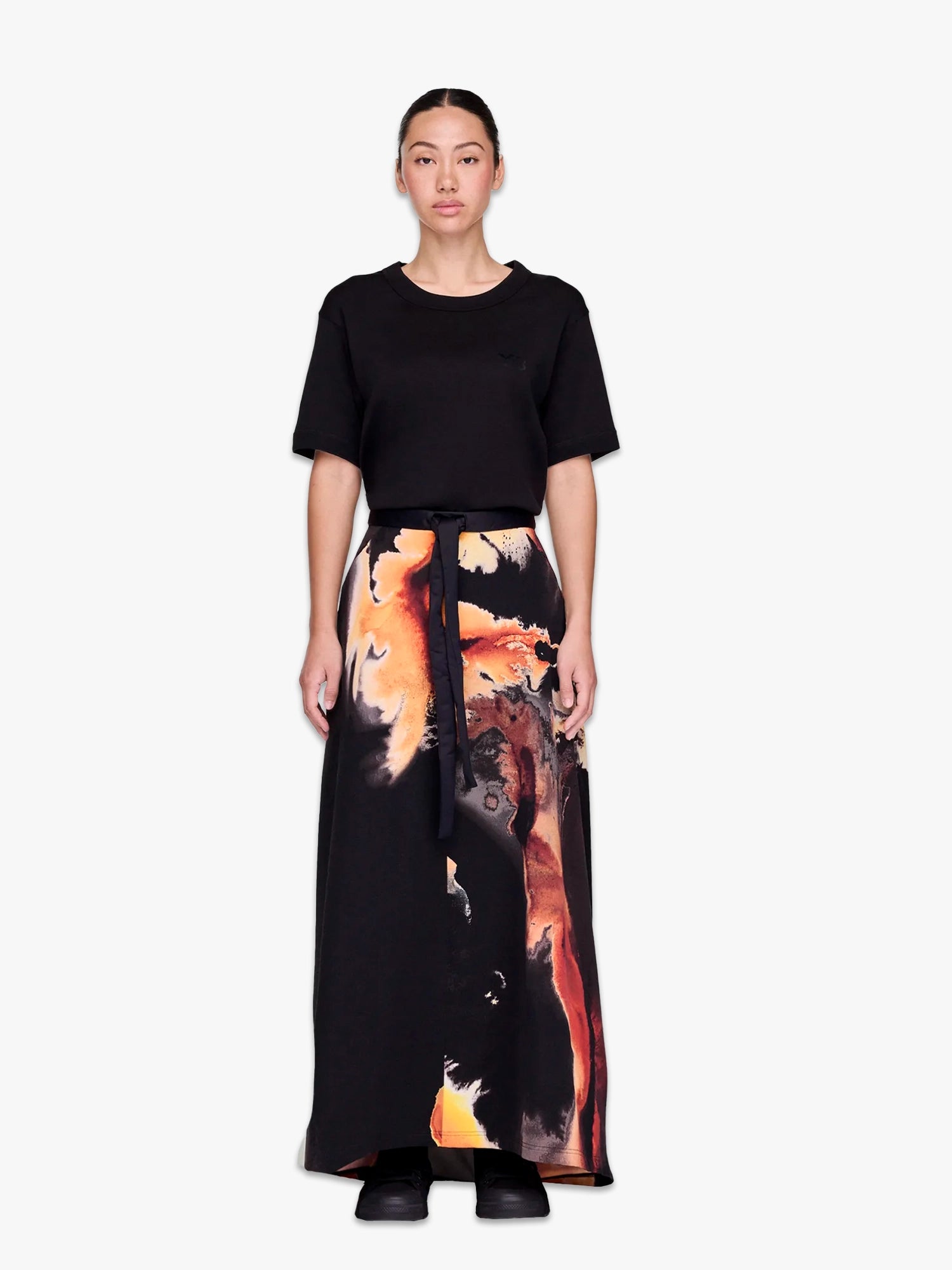 AOP Track Skirt - Black/Multico