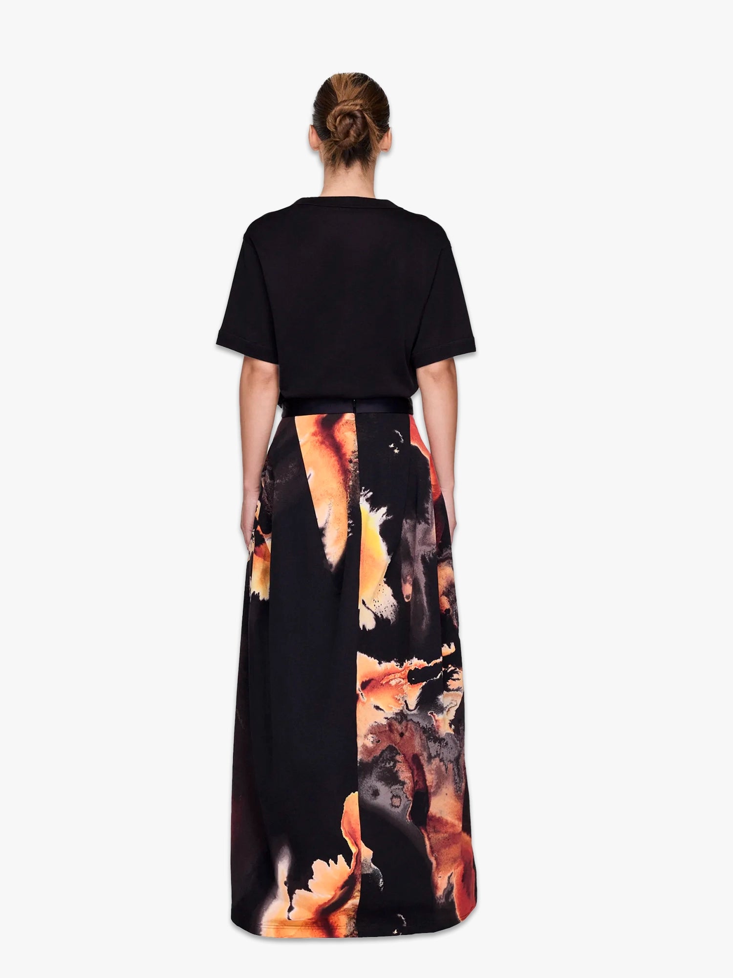 AOP Track Skirt - Black/Multico