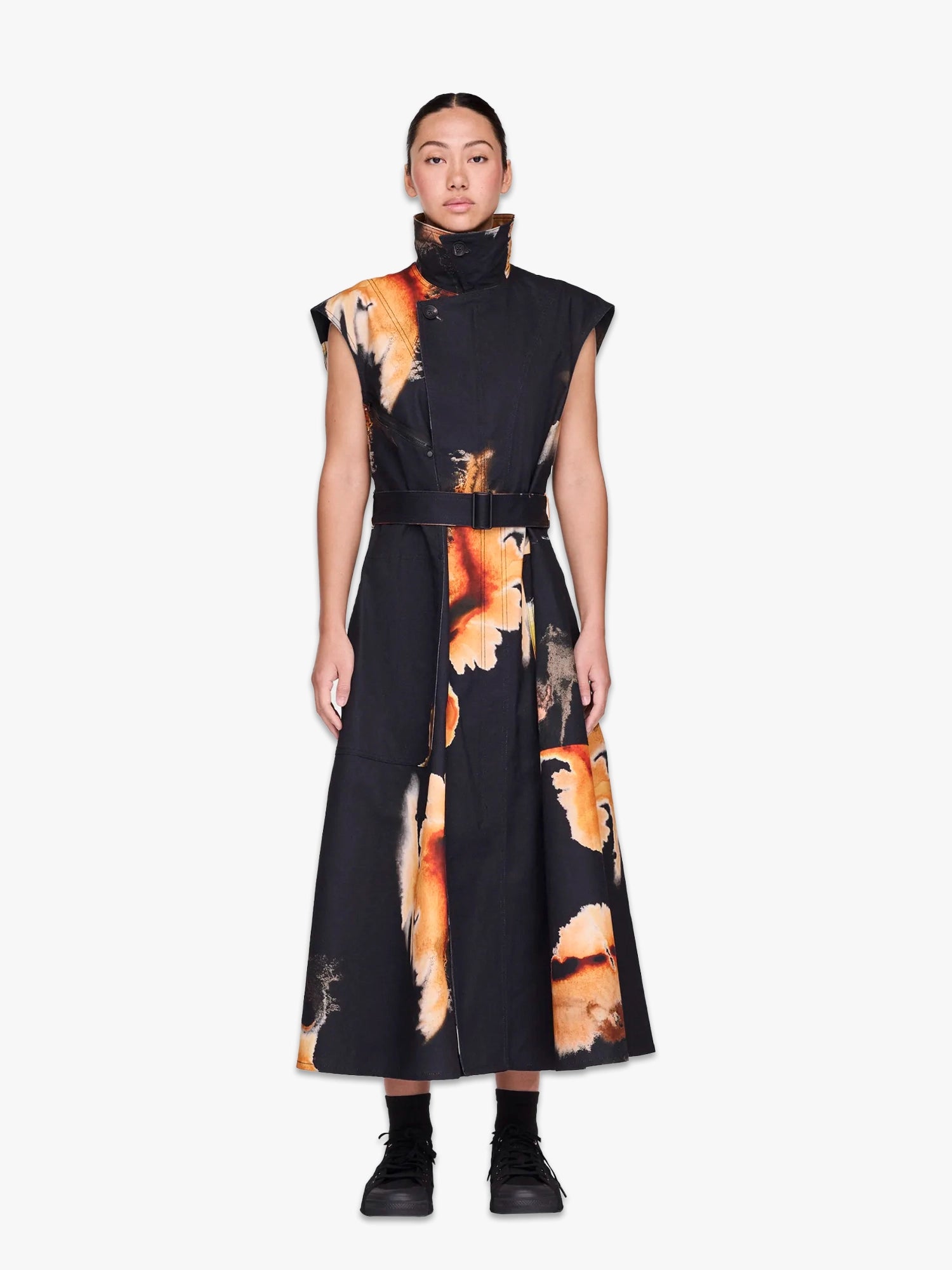 AOP UT Twill Dress - Black/Print