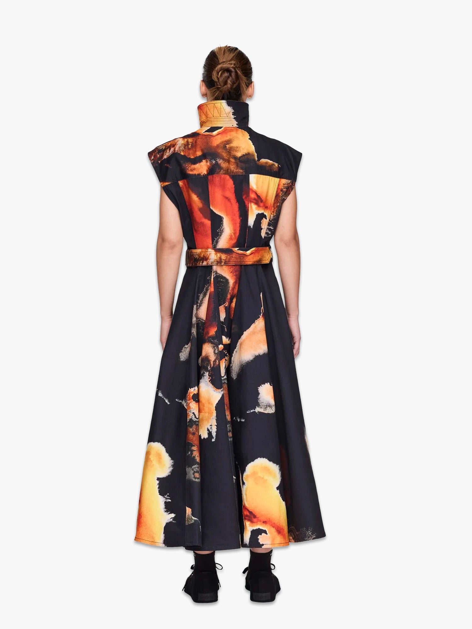 AOP UT Twill Dress - Black/Print