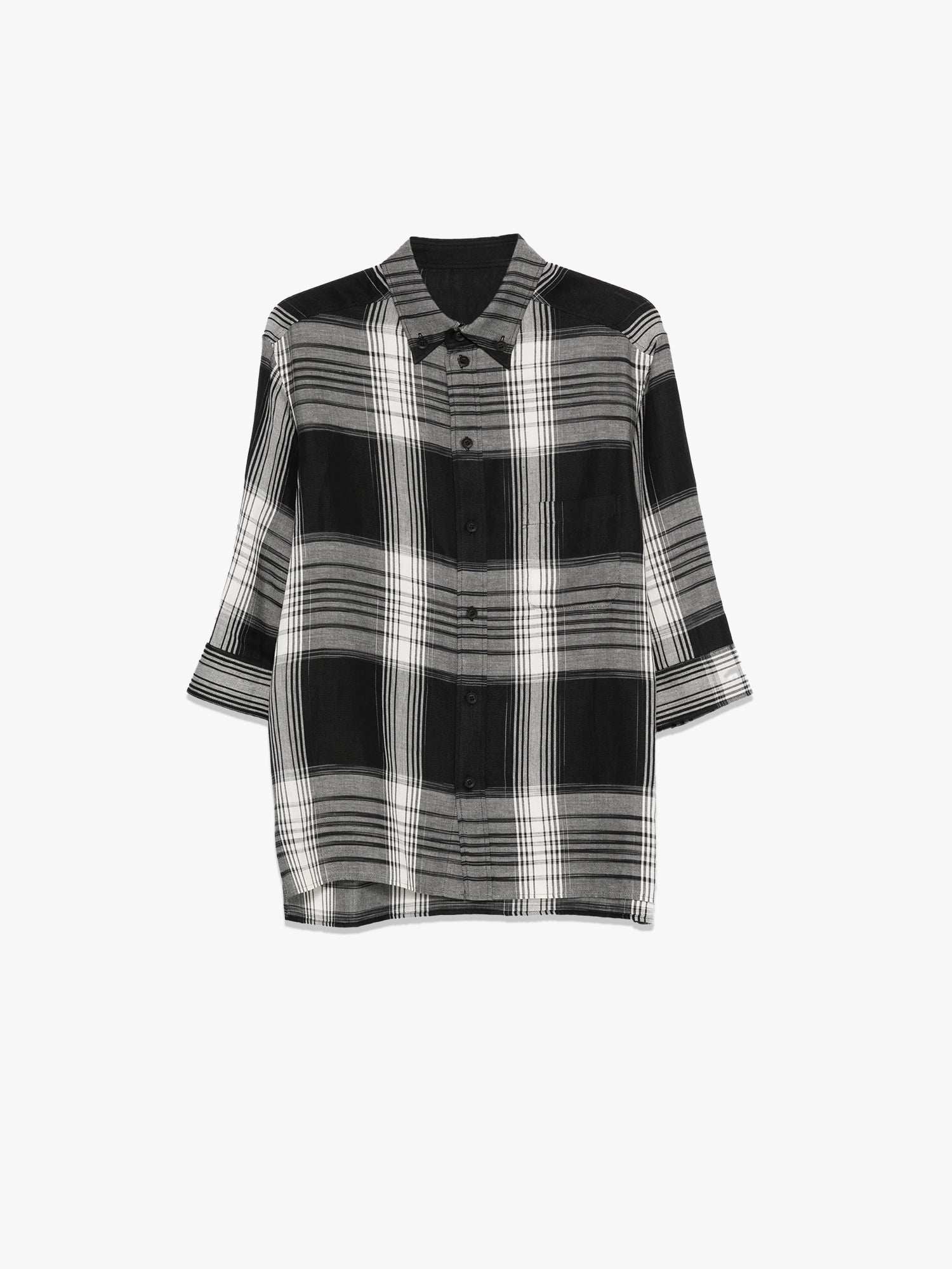 Abottun Down Plaid Shirt - Black