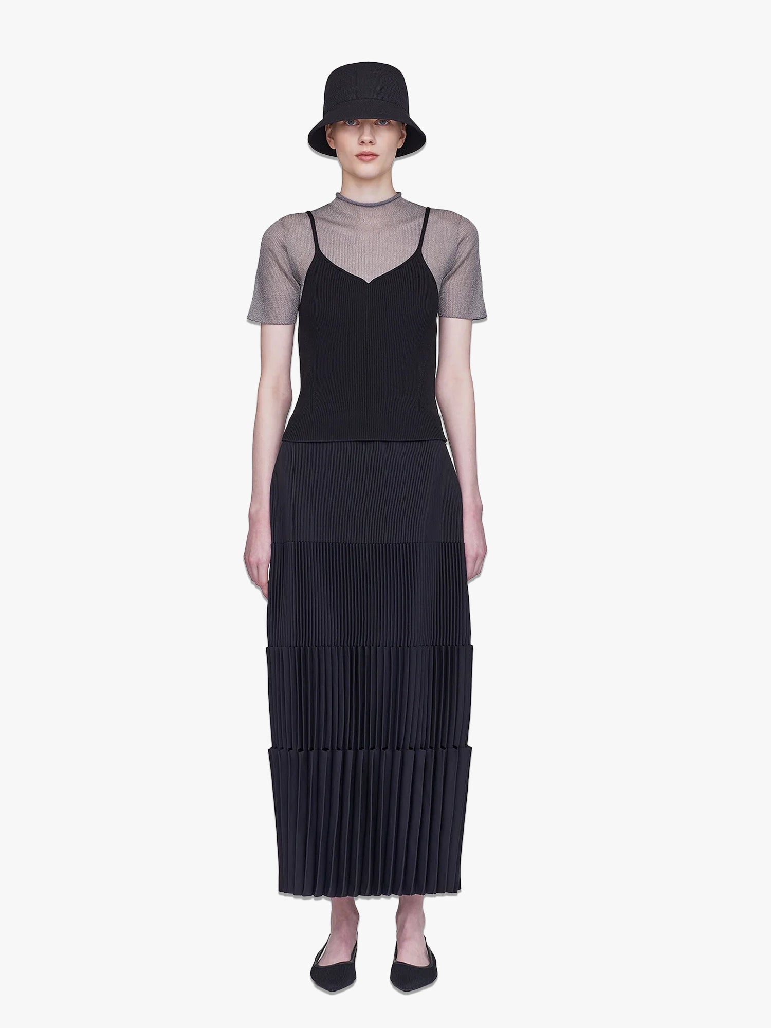 Acoordian Skirt - Black