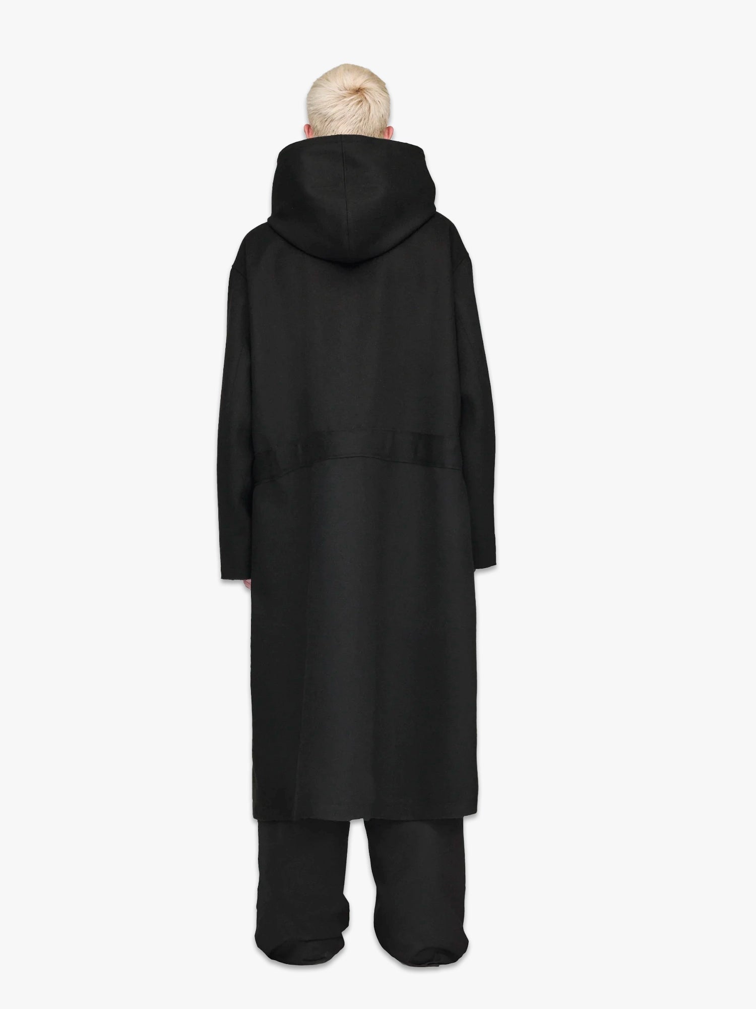 Bonded Melton Coat - Black