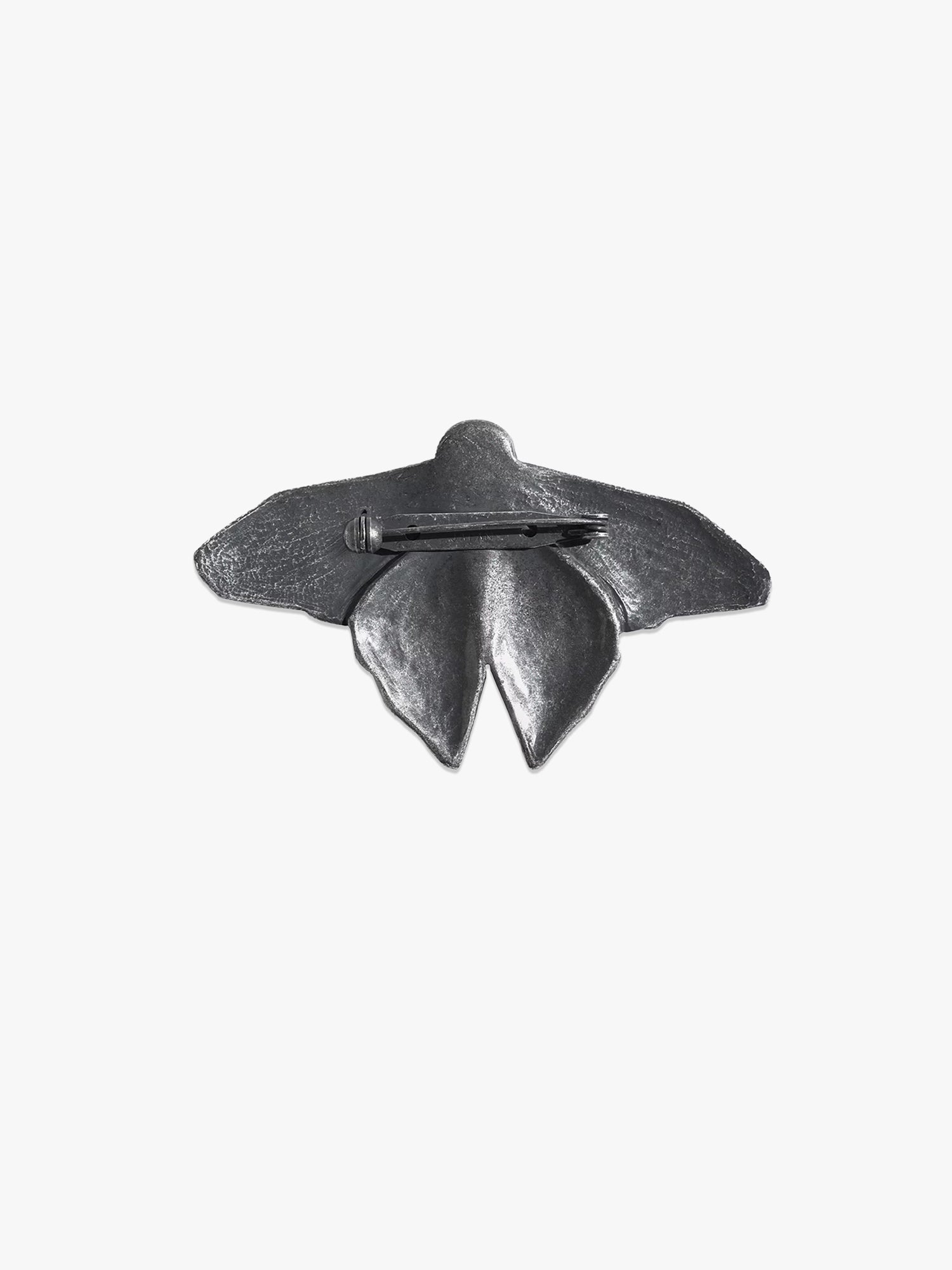 Brass Tin Alloy Moth Brooch - Black