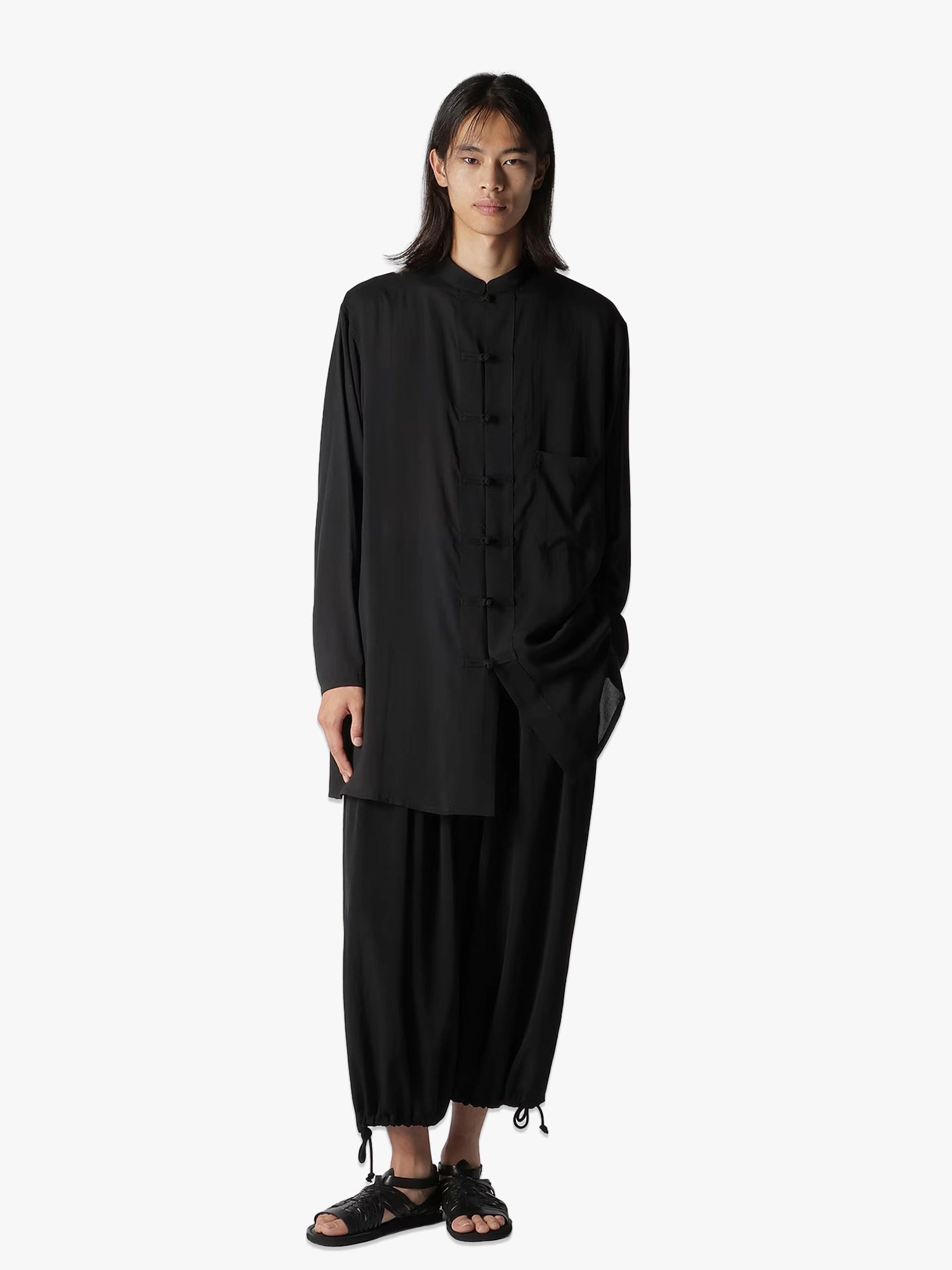 Cellulose Lawn China Blouse - Black