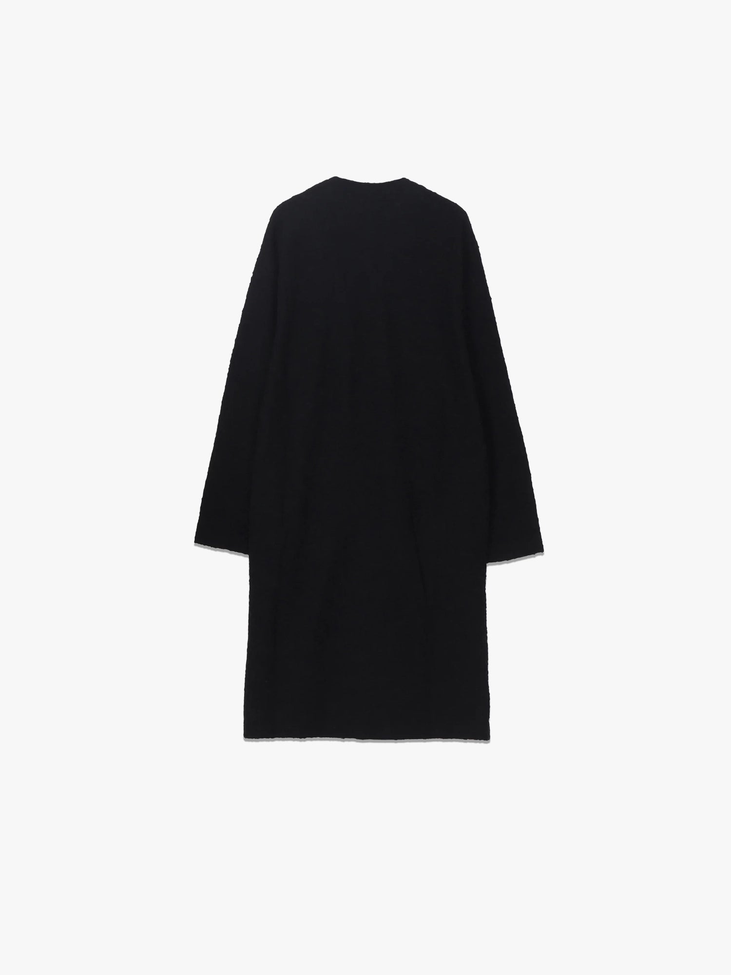 Double Jacquard Long Cardi - Black