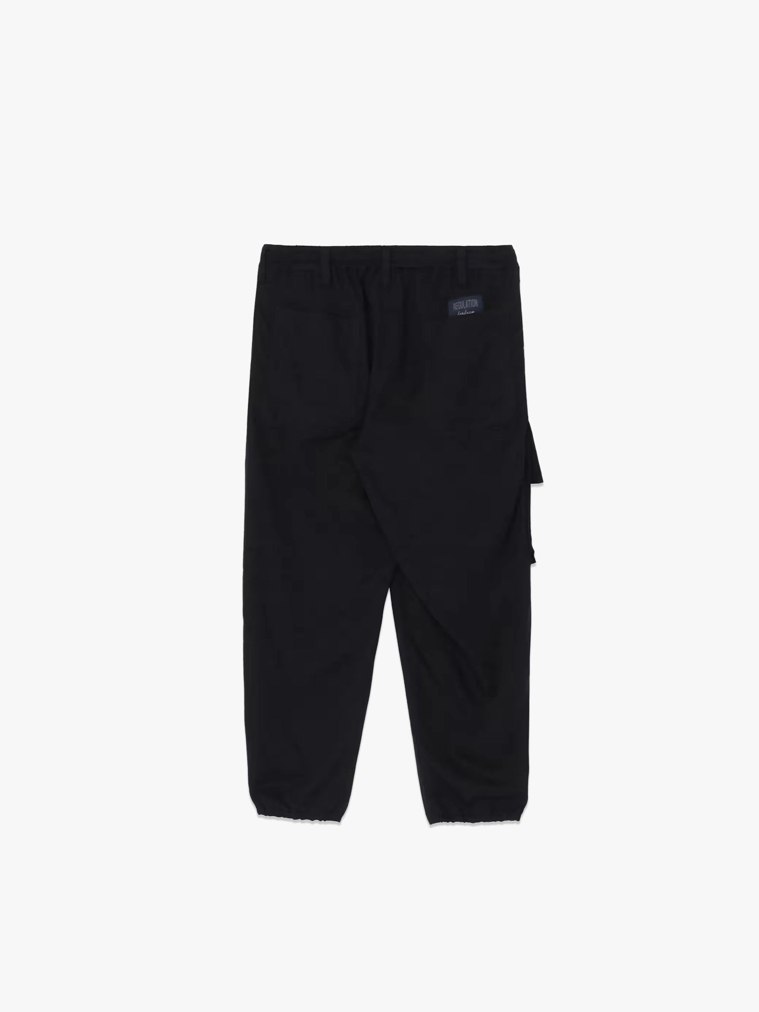 Elasticated Waist Cargo Pants - Black