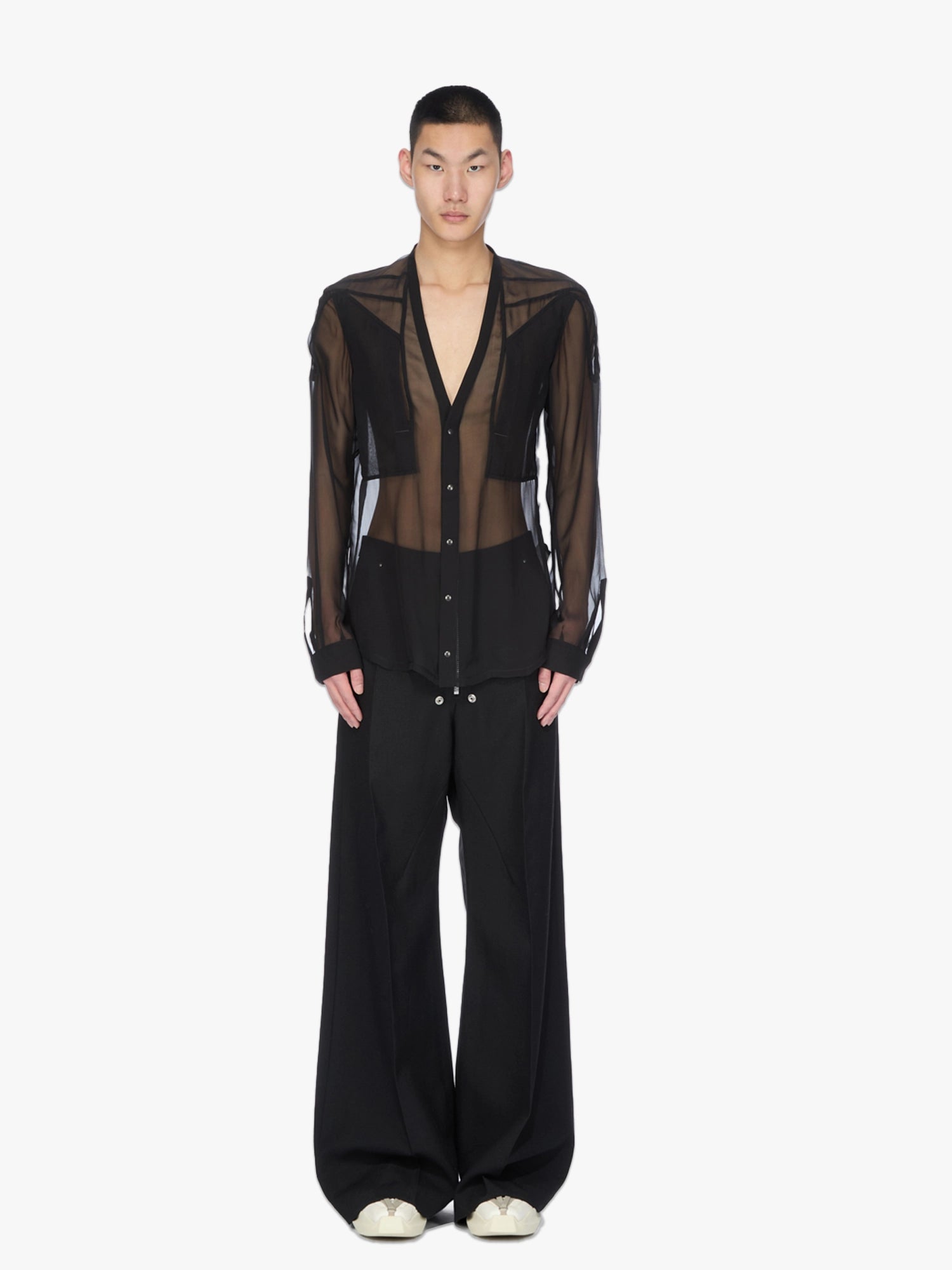 Girdered Larry Shirt - Black