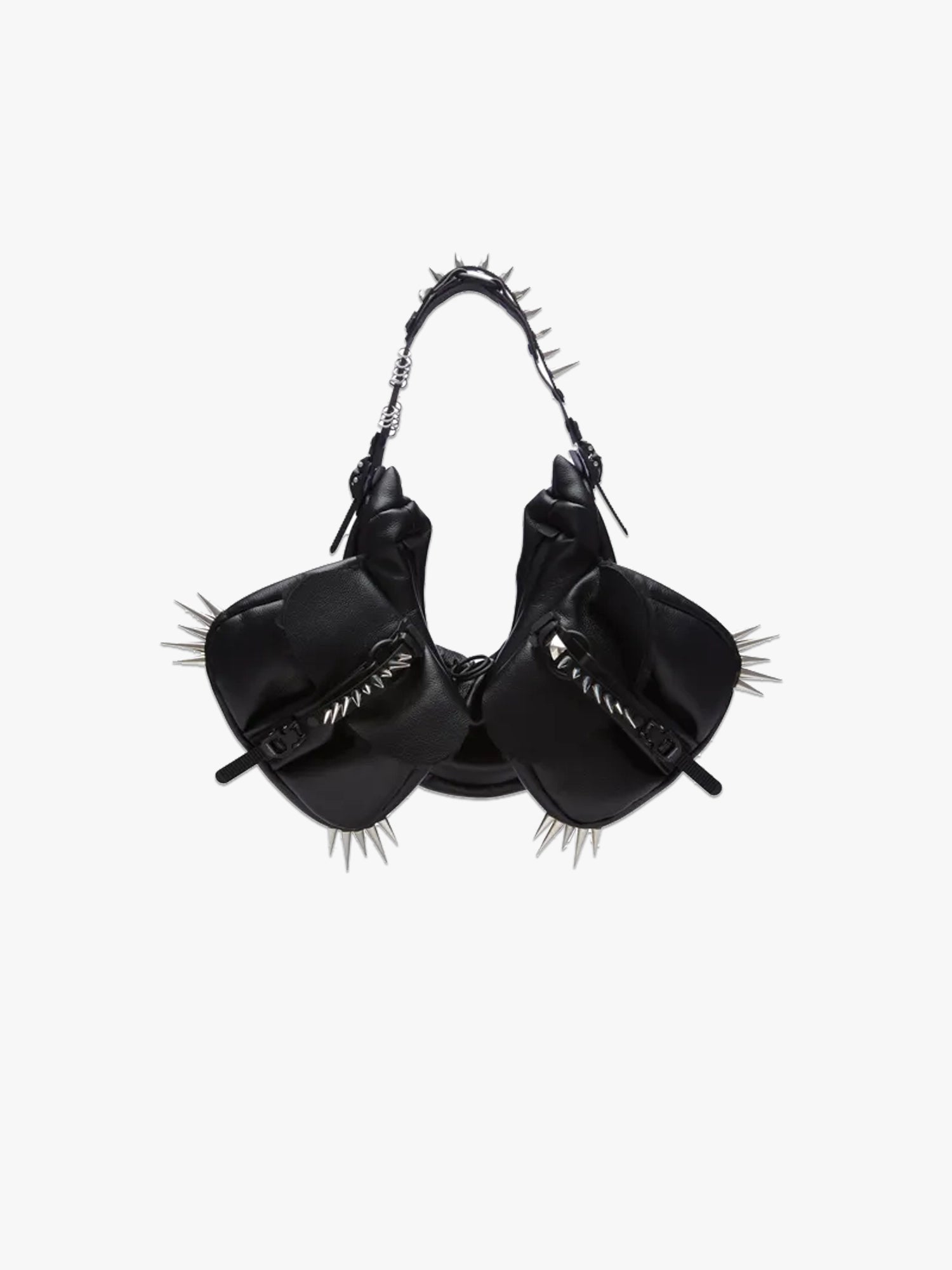 HM2 Small Spikes Half Moon Bag - Black/Black Matt