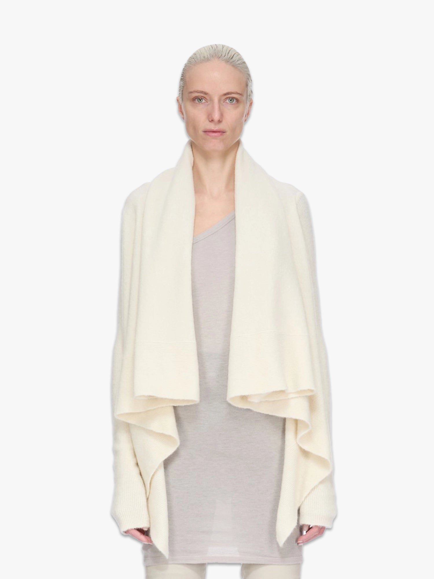 Hooded Medium Wrap - Milk