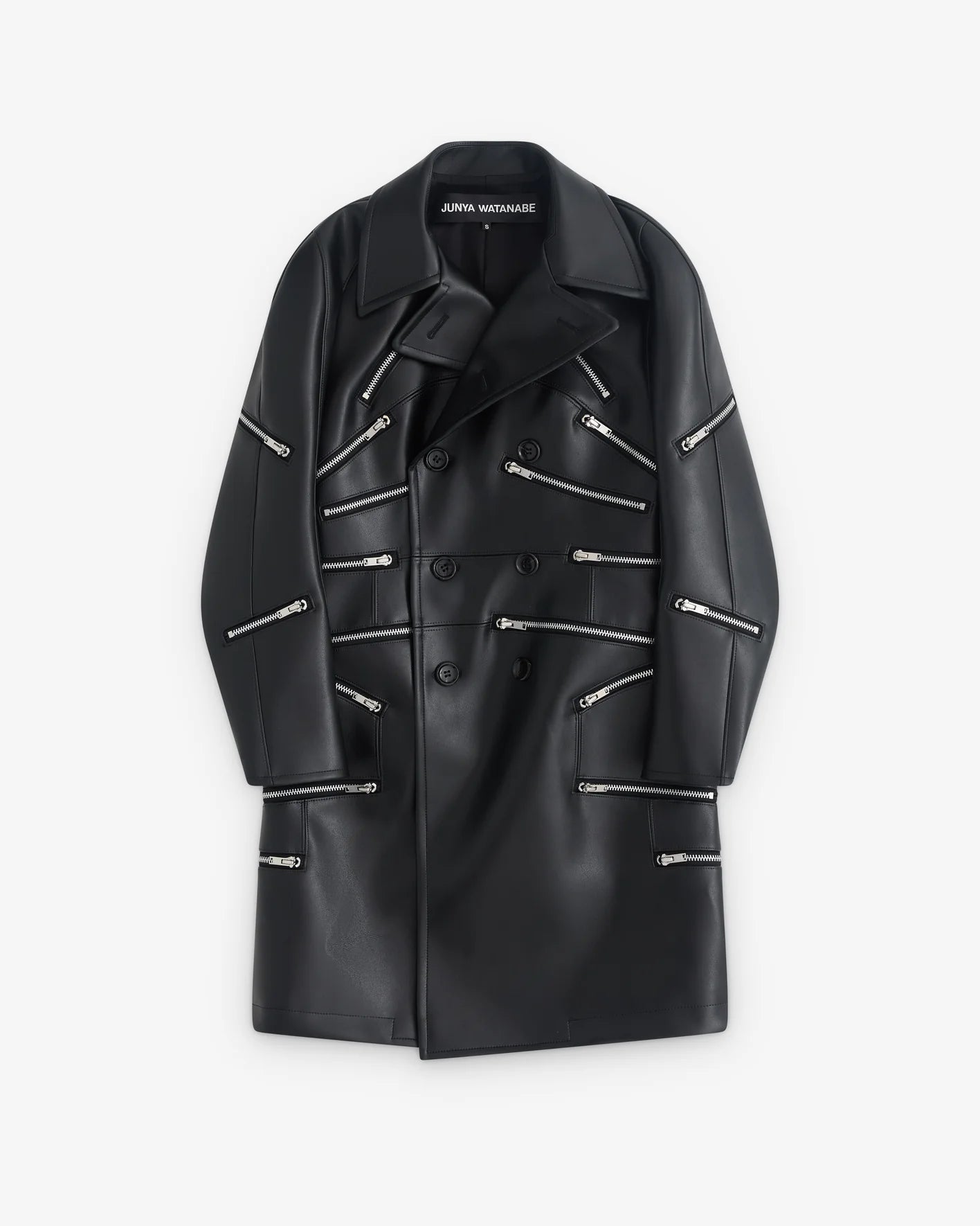 Zip Trench Coat - Black