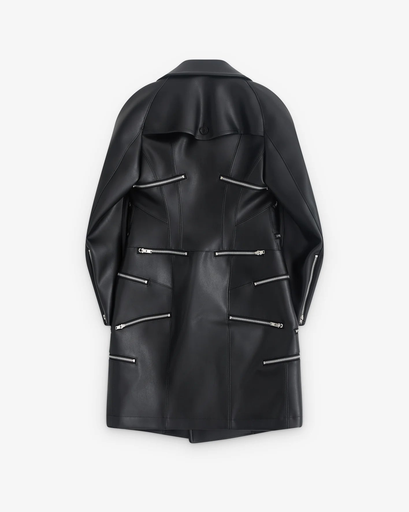 Zip Trench Coat - Black