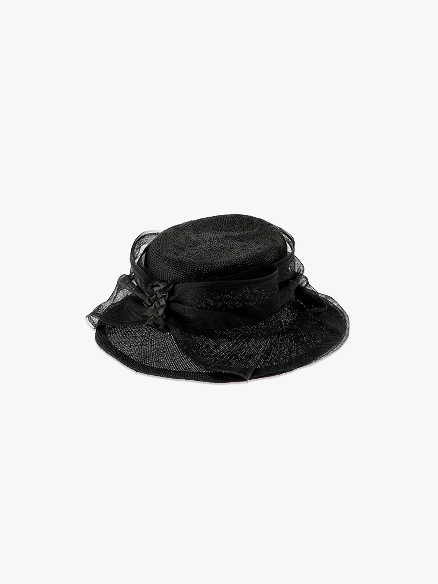 Kenma Grass Sinamay Hat - Black