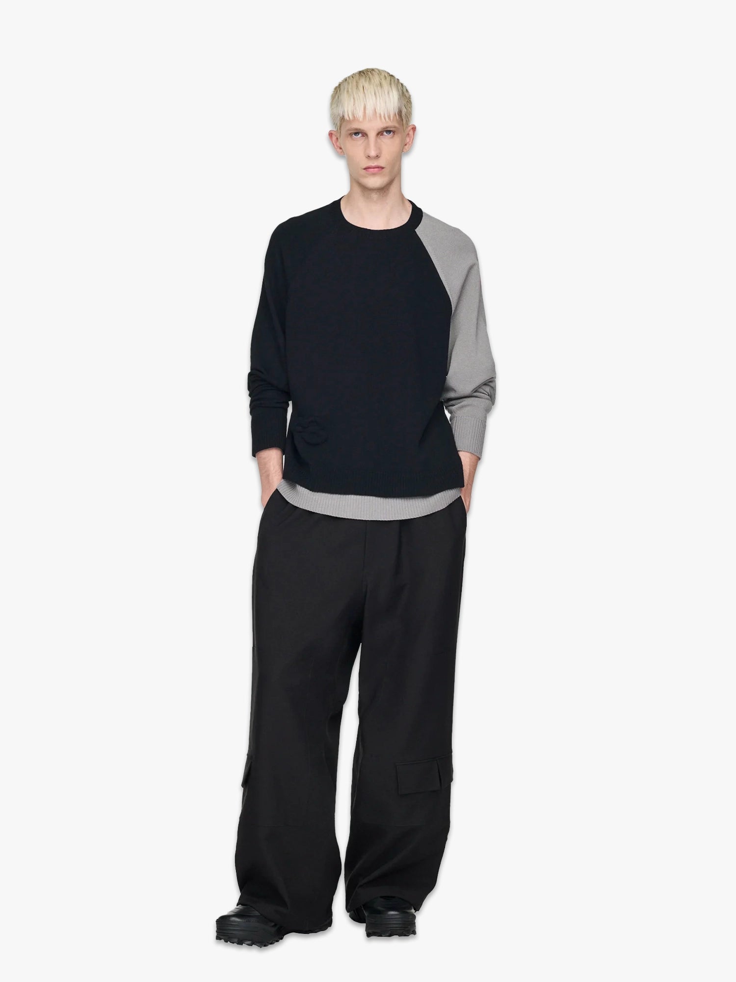 Logo Knit Crew - Black