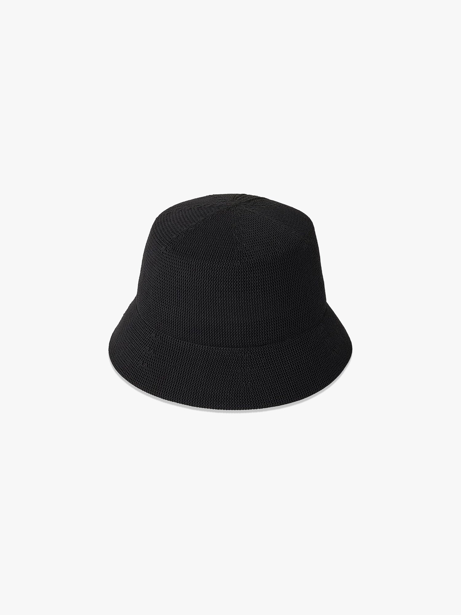 Mesh Knit Bucket Hat - Black