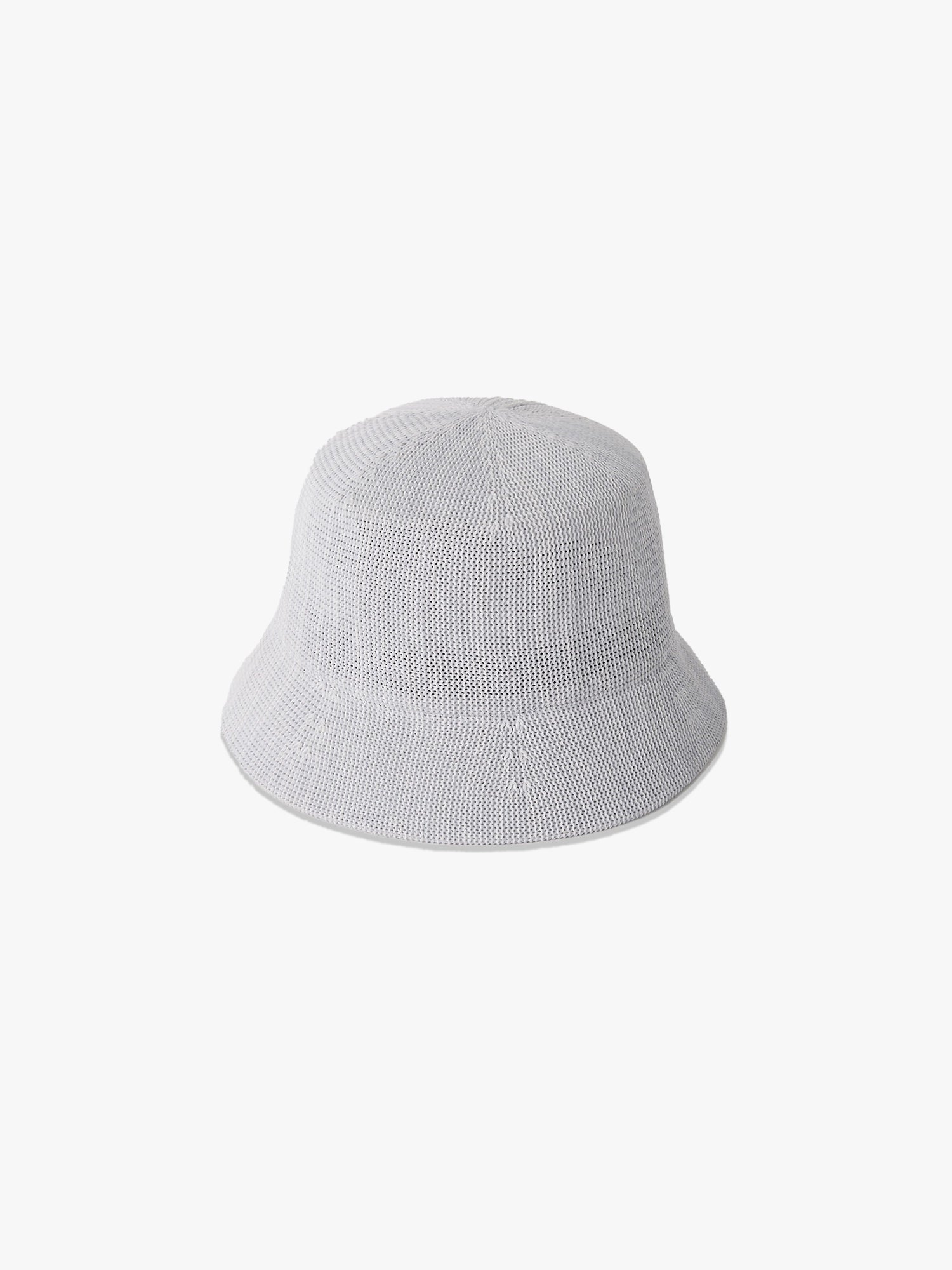 Mesh Knit Bucket Hat - Light Gray