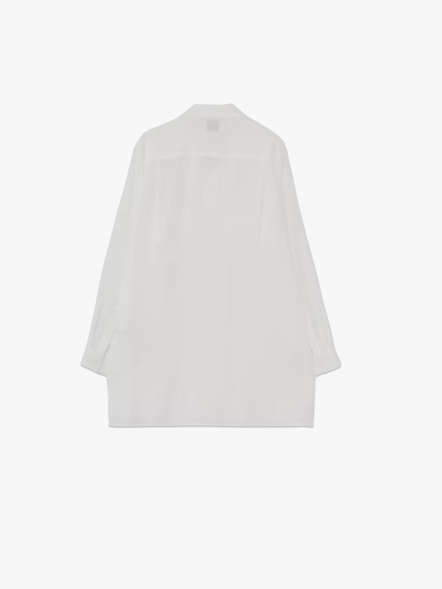 Open Collar Shirt - White Open Collar Shirt - White