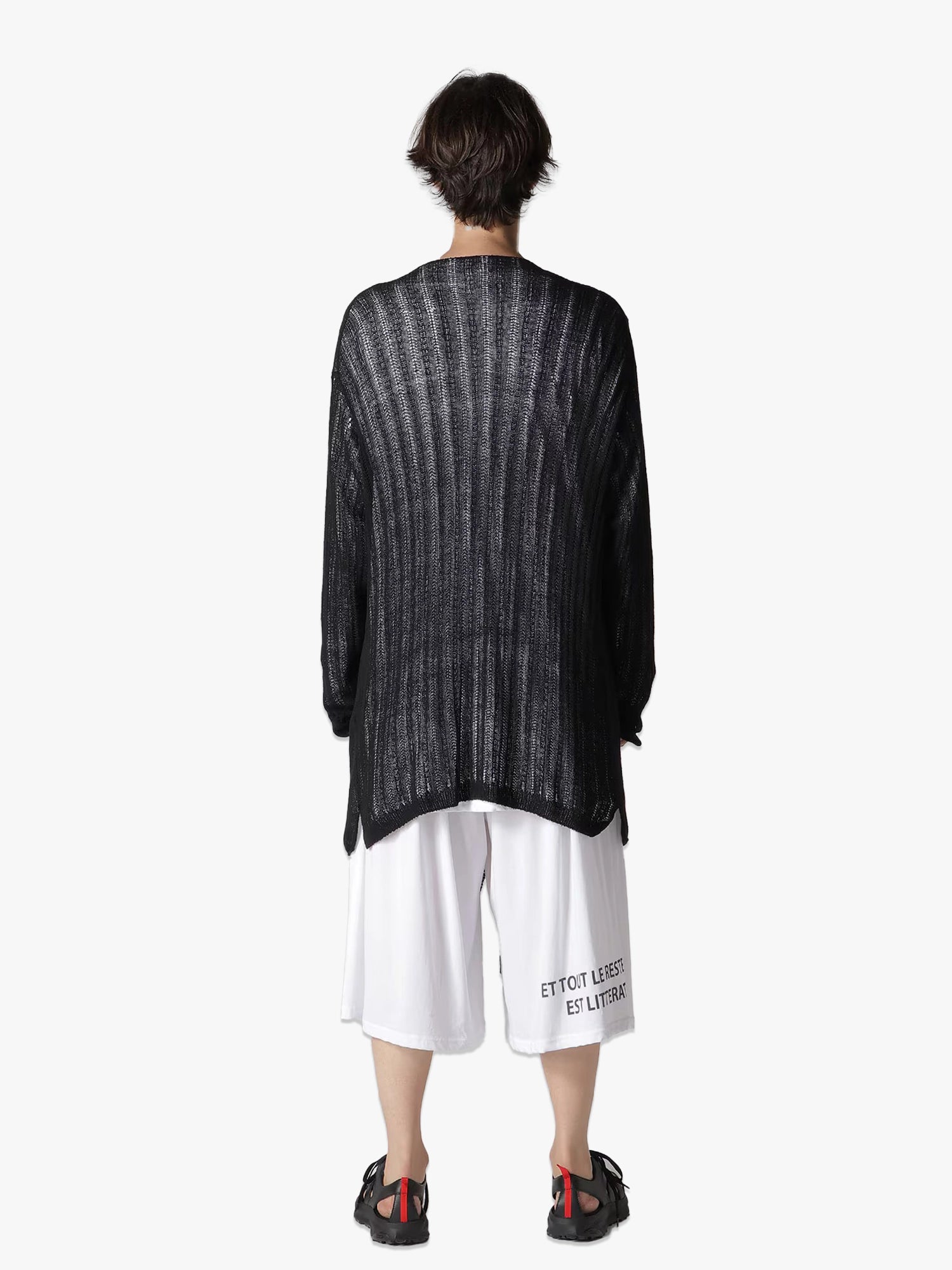 PS + Post Stitch Drape Cardigan - Black