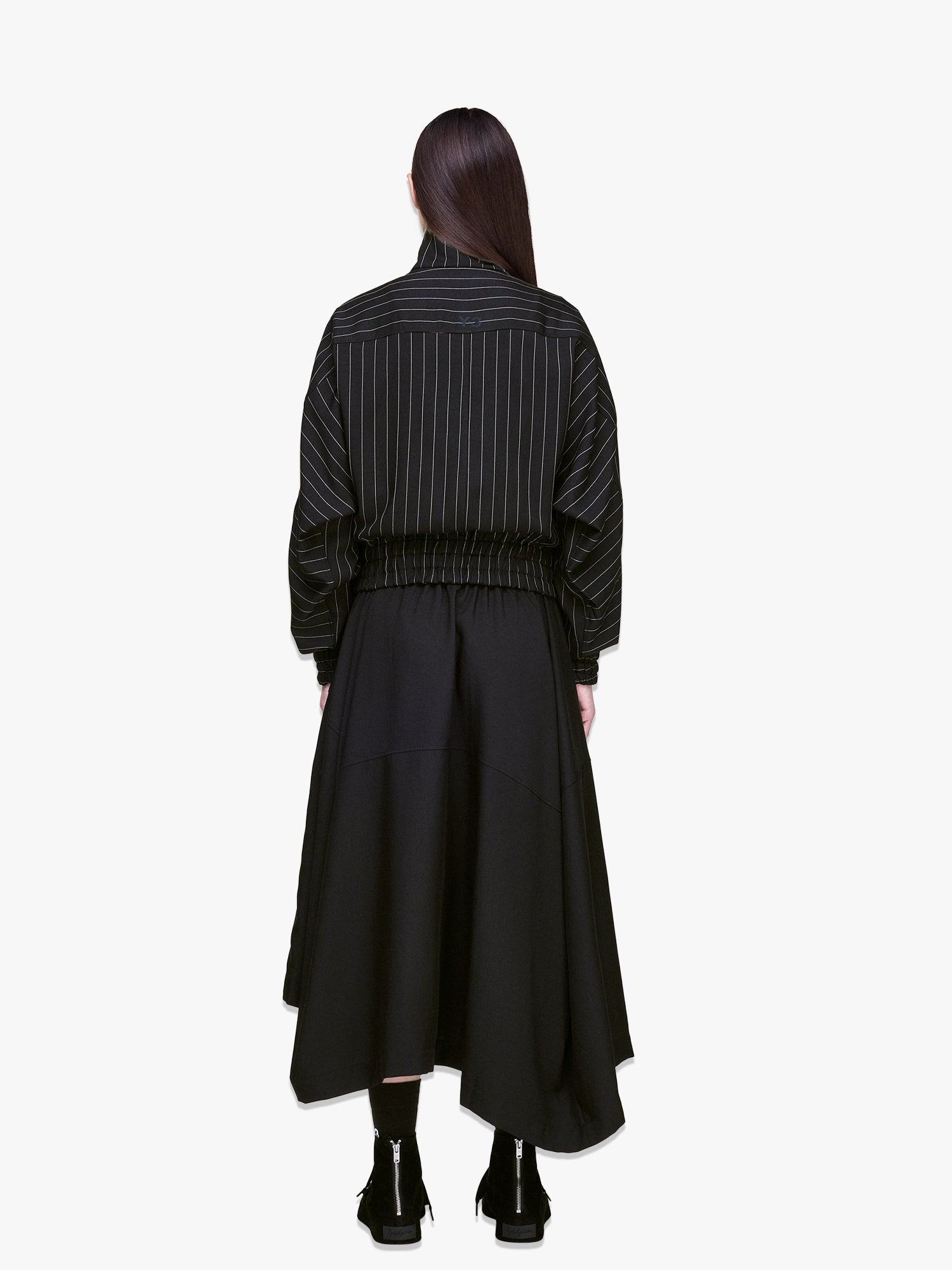 Pinstripe Uniform Blouson - Black