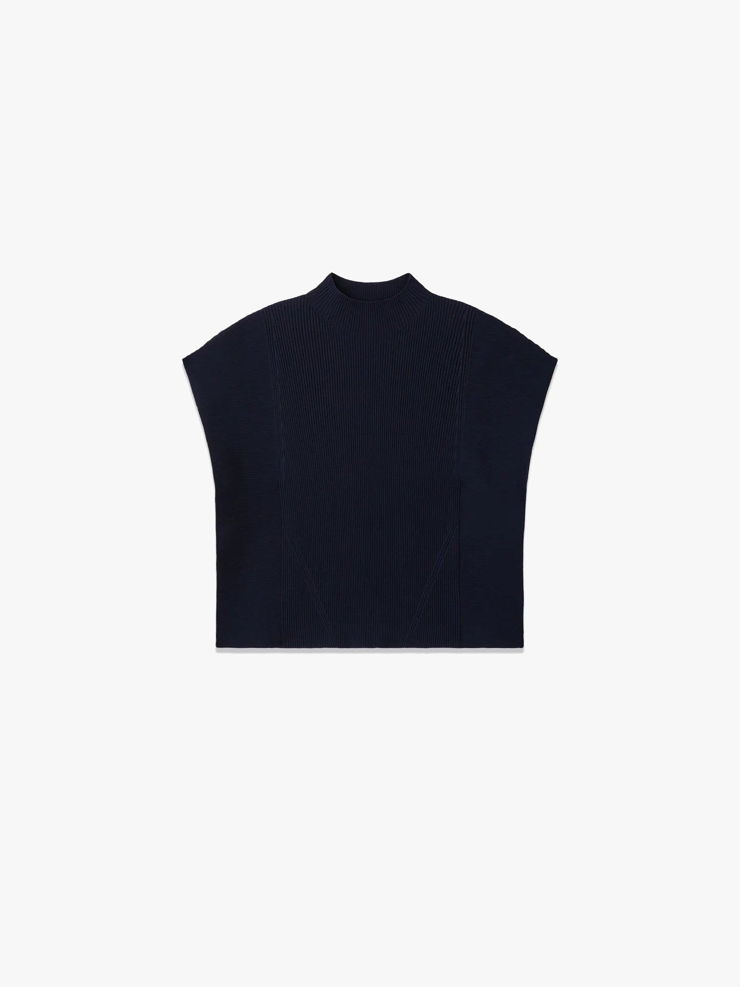 Portrait Crease Top - Navy
