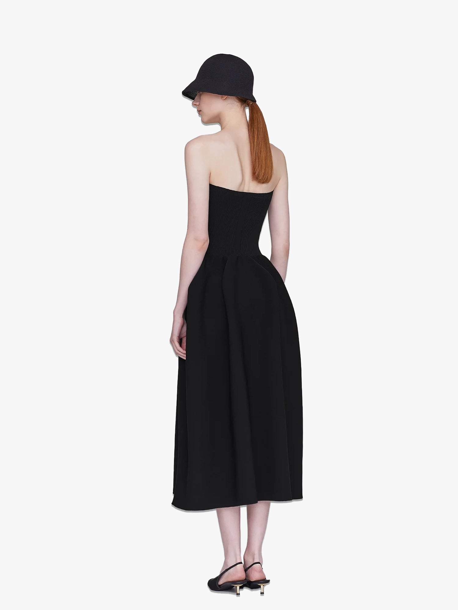 Pottery HS Strapless Dress - Black