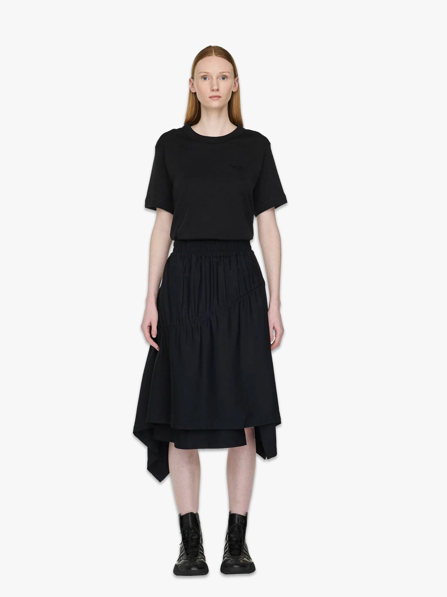 Rayon Twill Skirt - Black