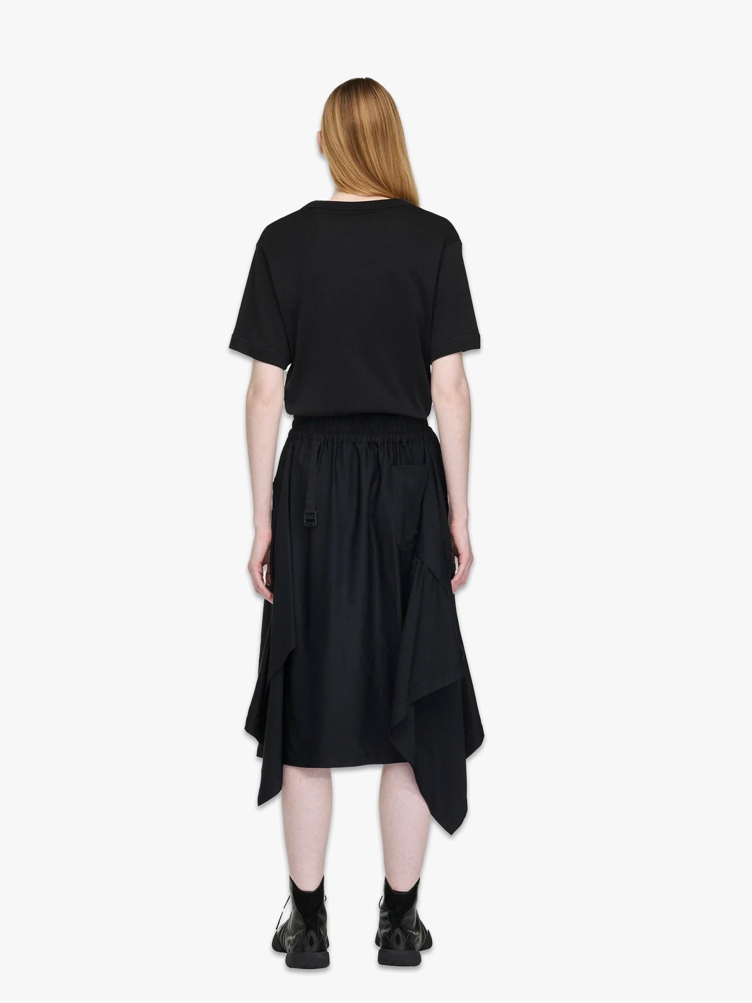 Rayon Twill Skirt - Black