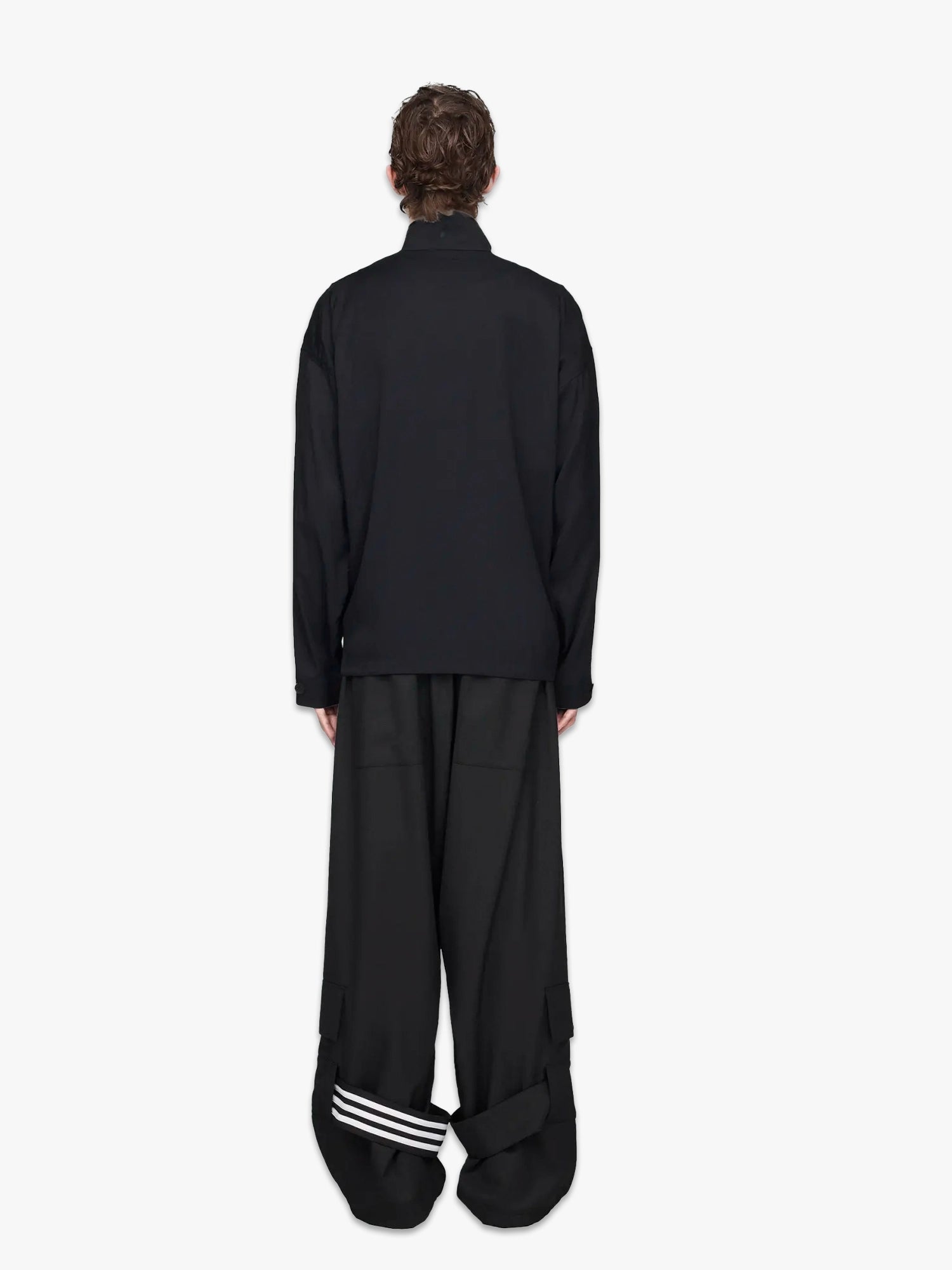 Refined Wool Cargo Tracksuit Pants - Black