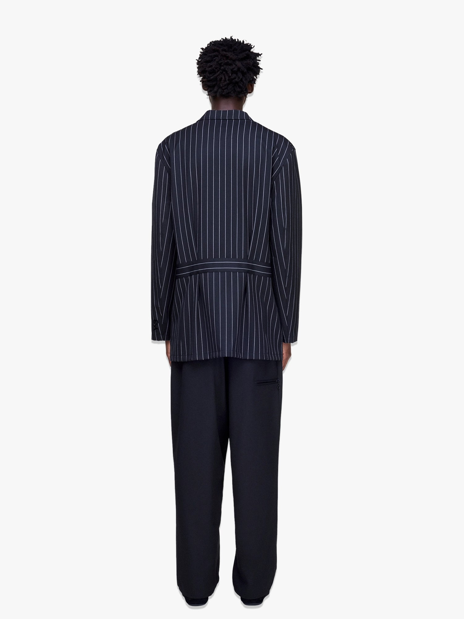 Refined Wool Track Pants - Black
