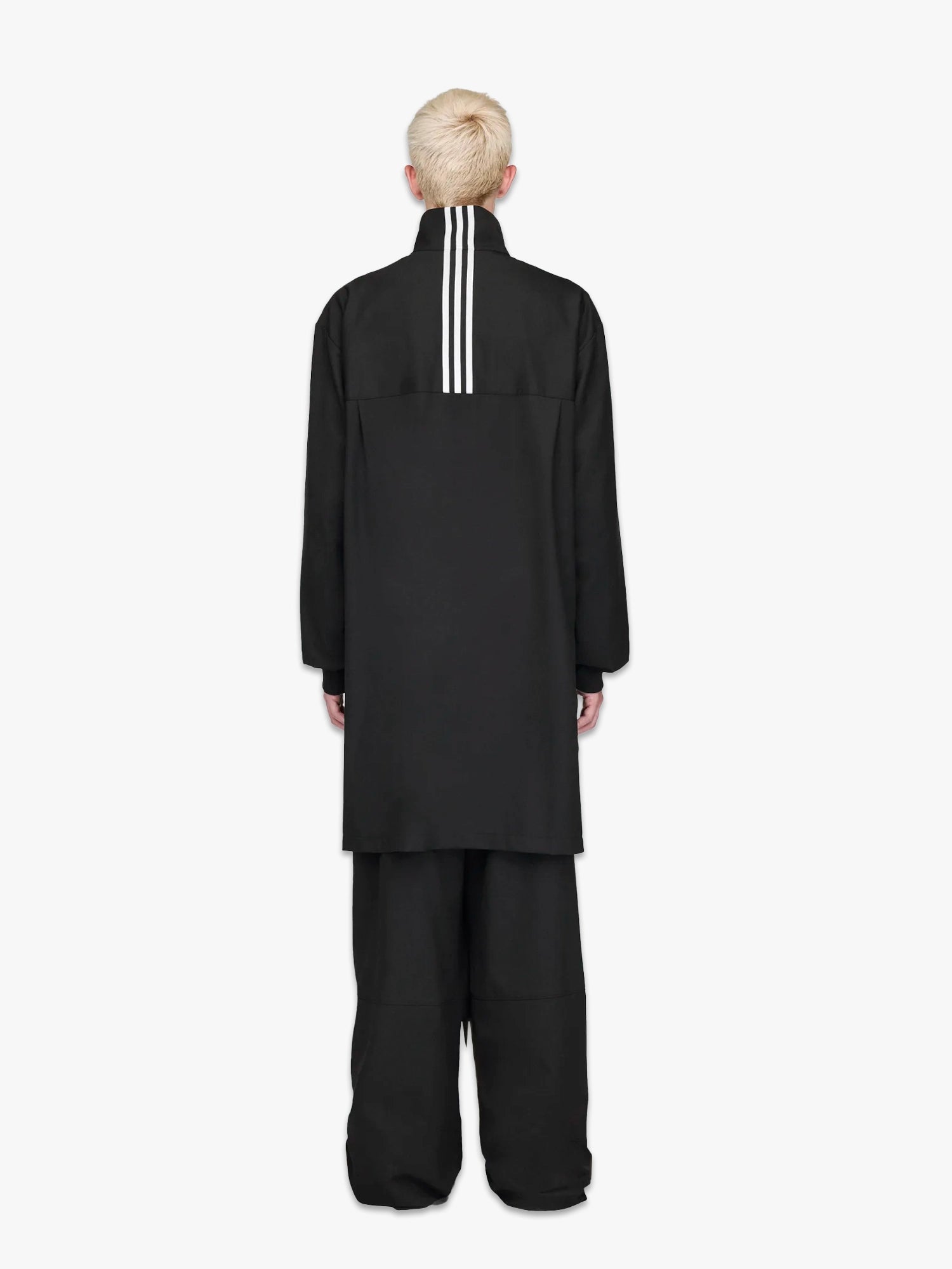 Refined Wool Track Top - Black