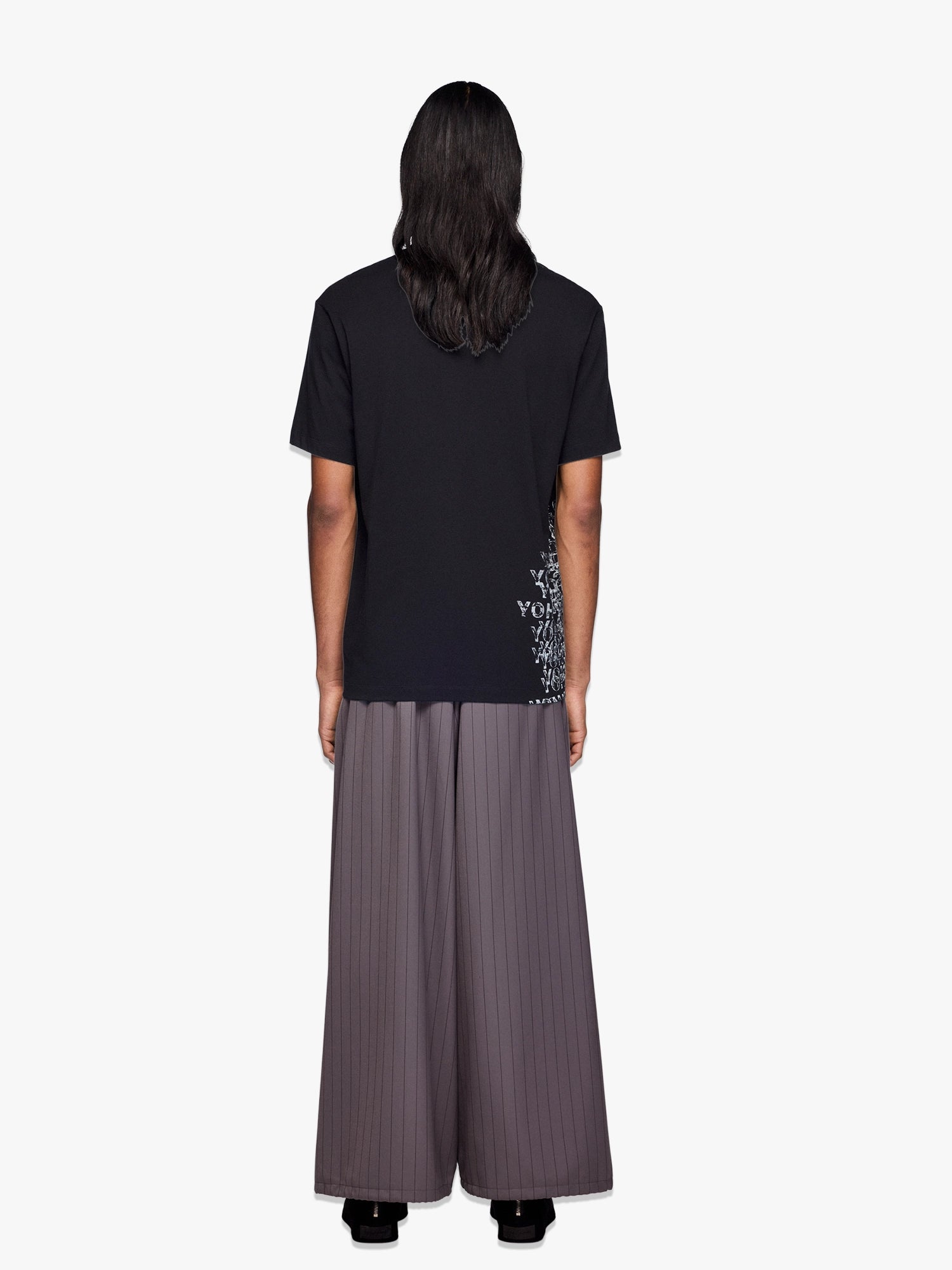 Refined Wool Wide Leg Pants - Grey