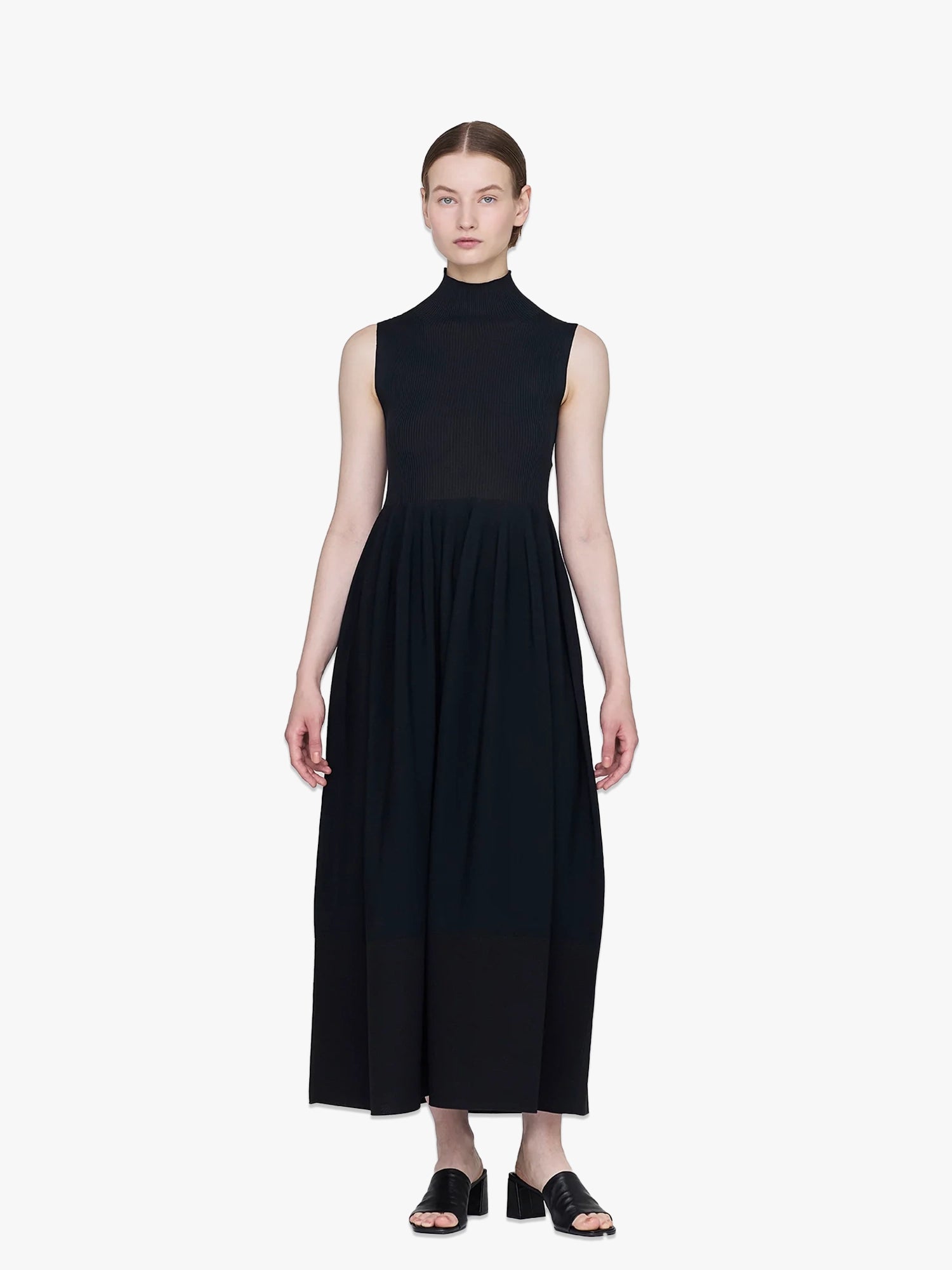 Rivulet Sleeveless Eyelet Dress - Black