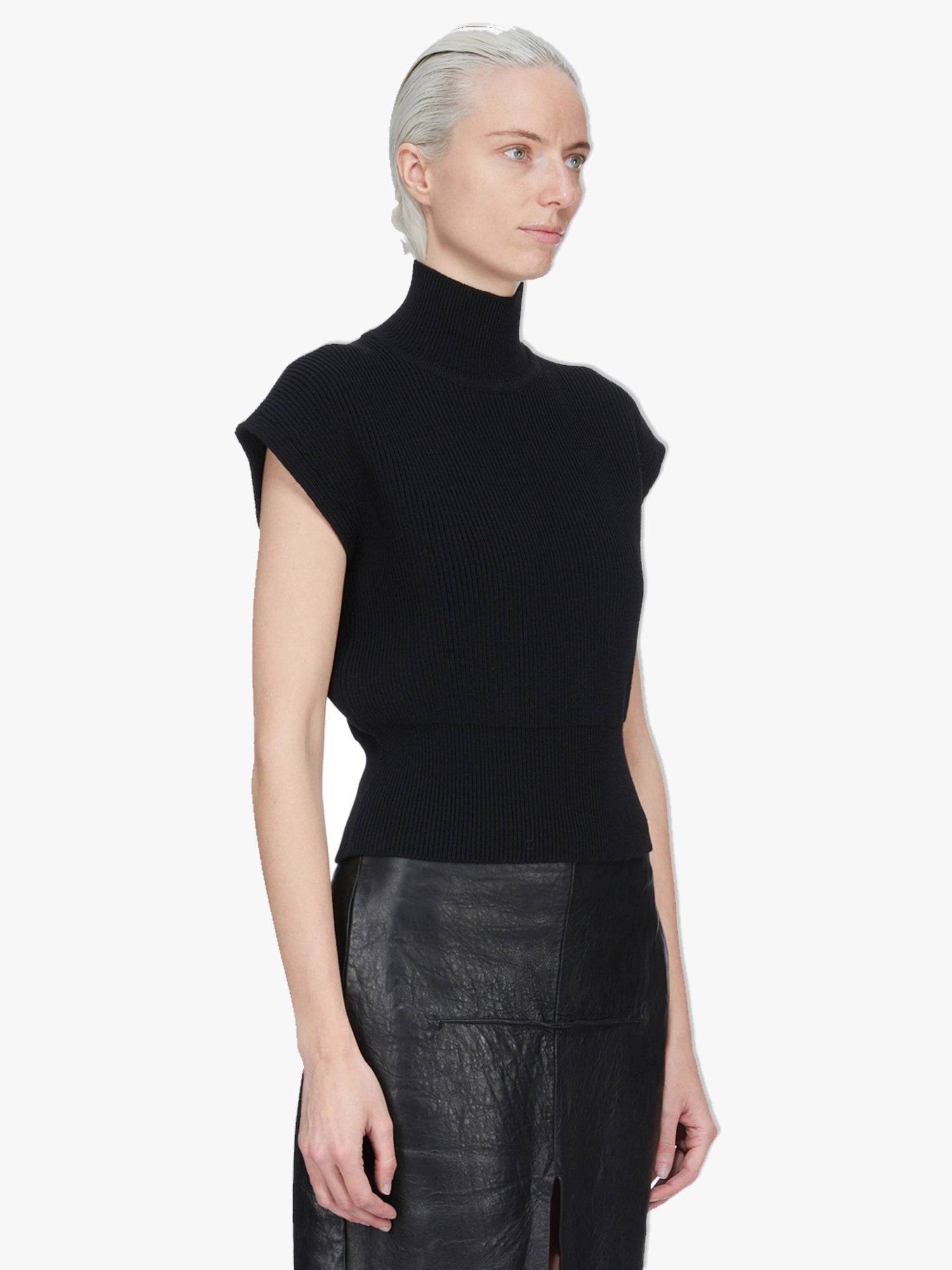 SL Turtleneck Top - Black