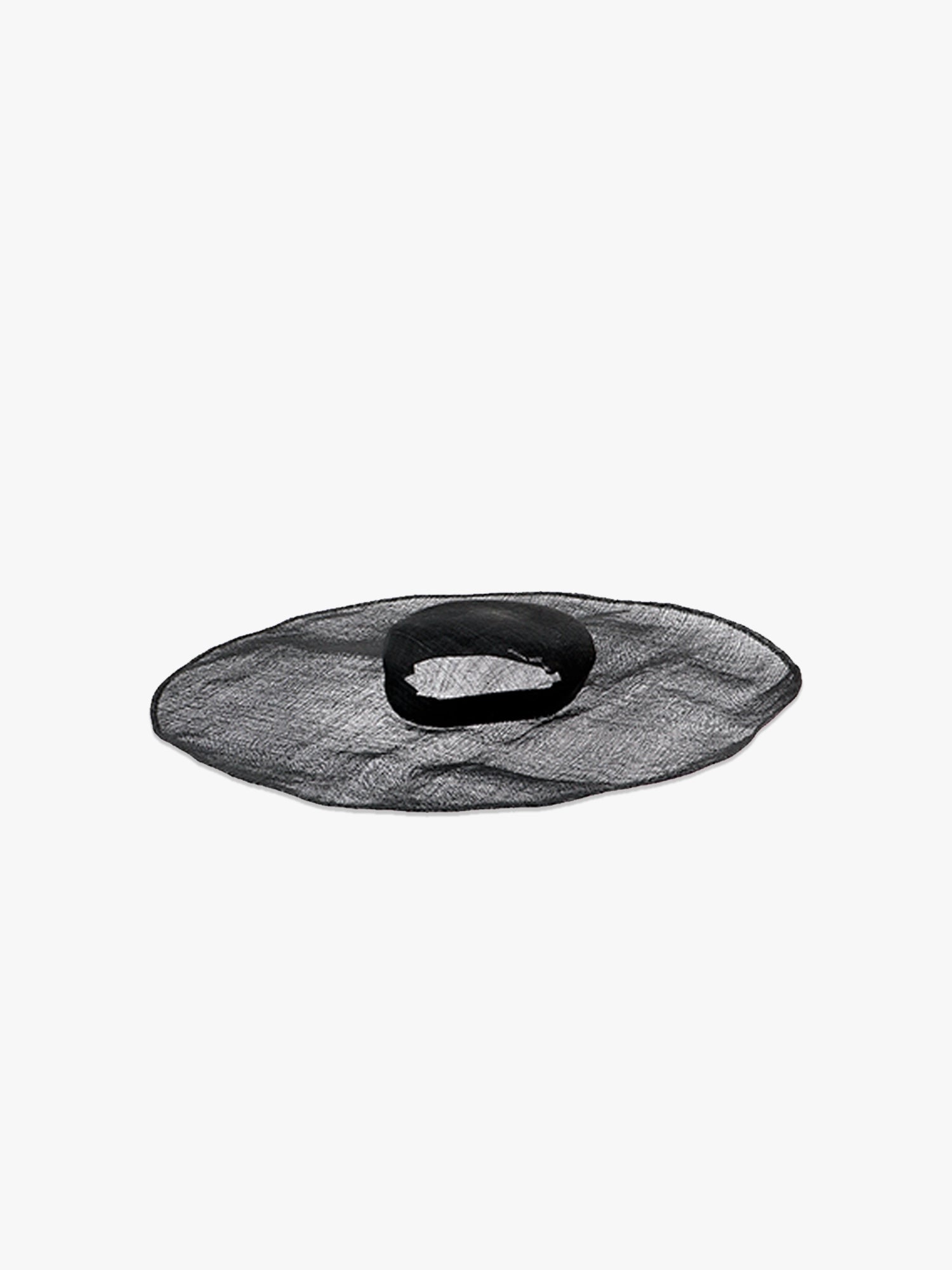 Sinamay Wide Brimmed Hat - Black
