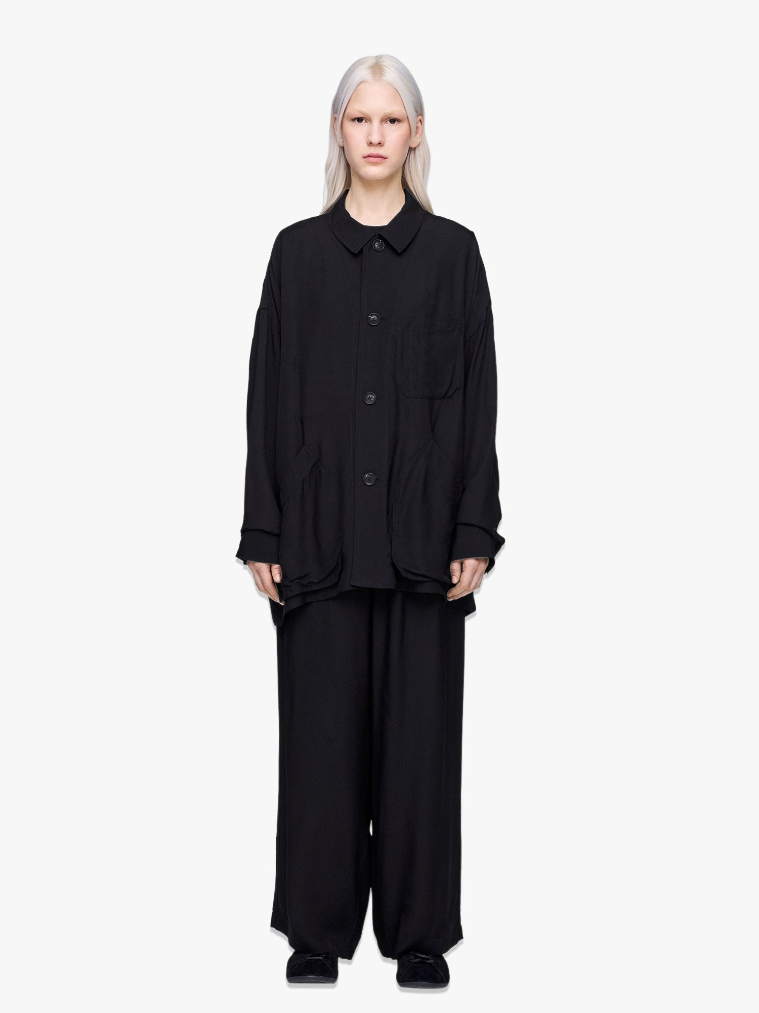 Straight Leg Pants - Black