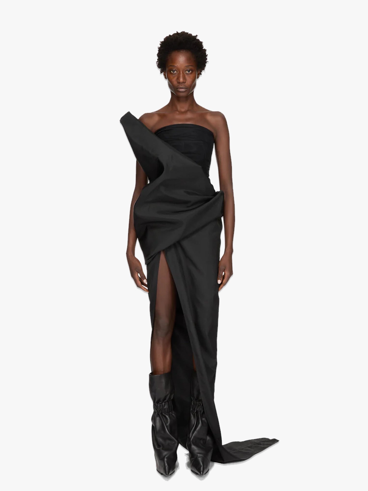 Temple Draped Skirt - Black