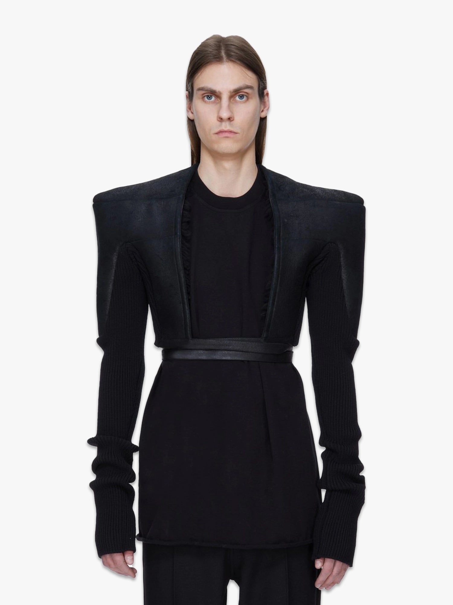 Tight Jacket - Black Curly Shearling