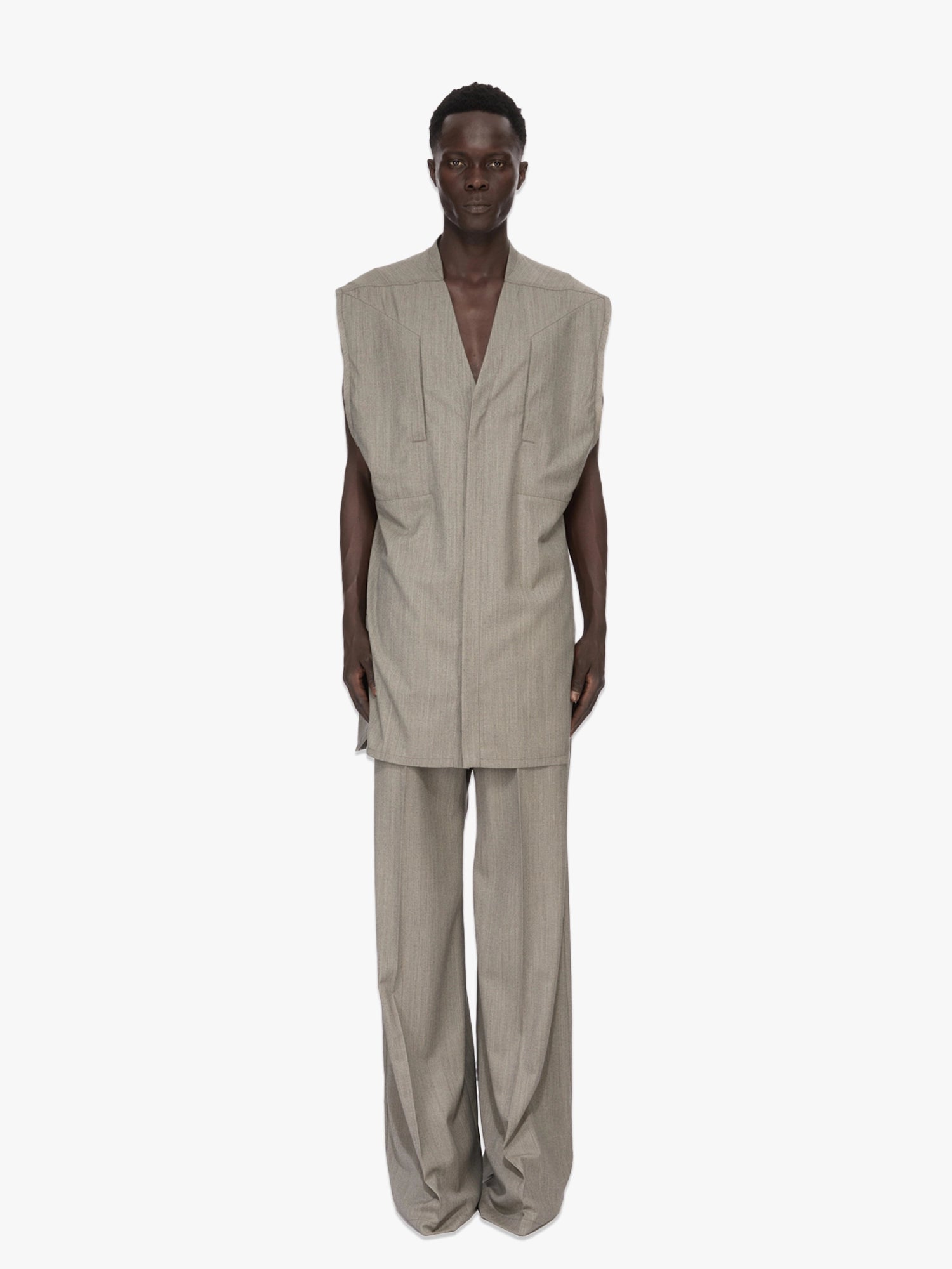 Wide Bela Pants - Grey Melange