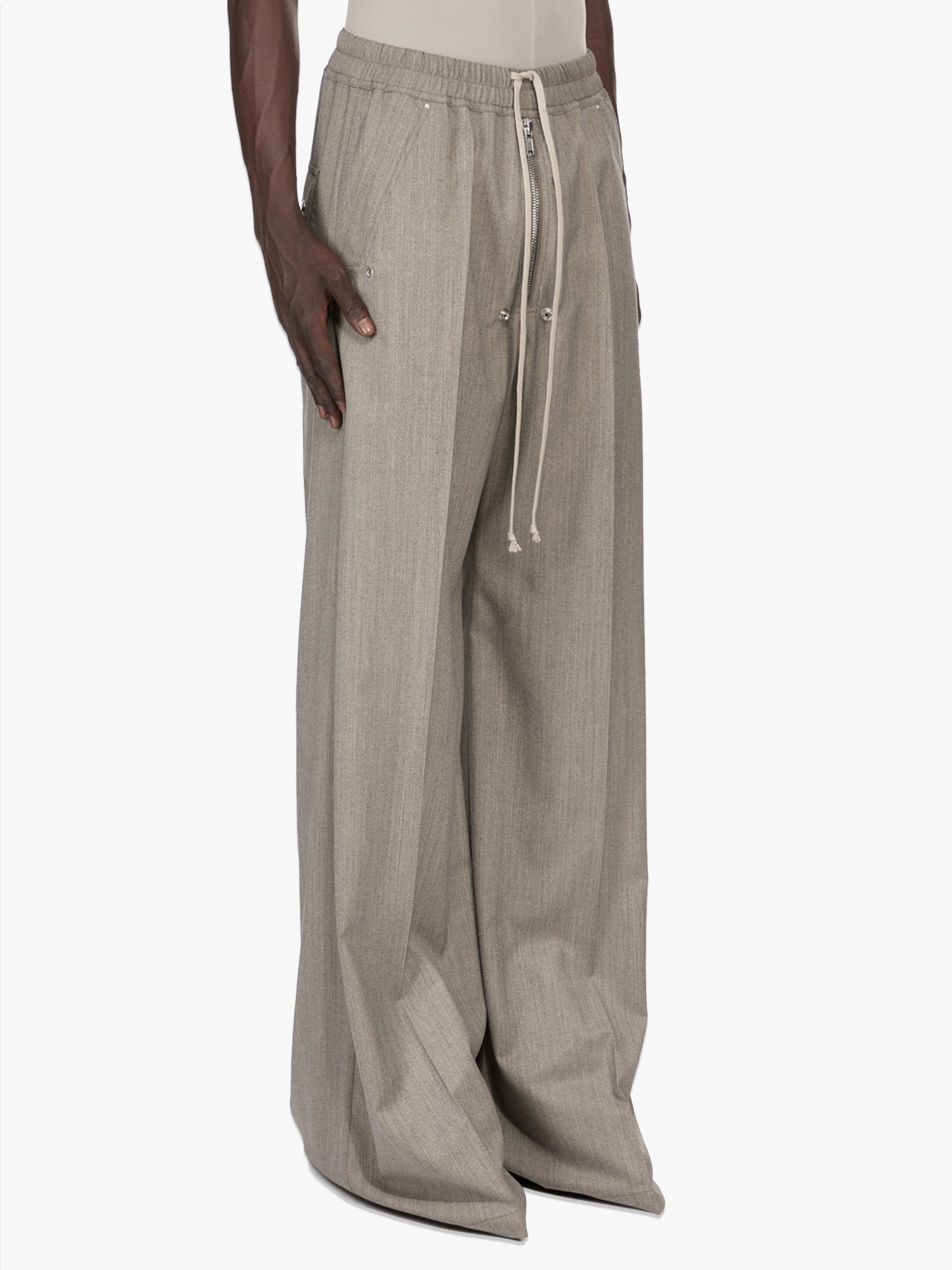 Wide Bela Pants - Grey Melange