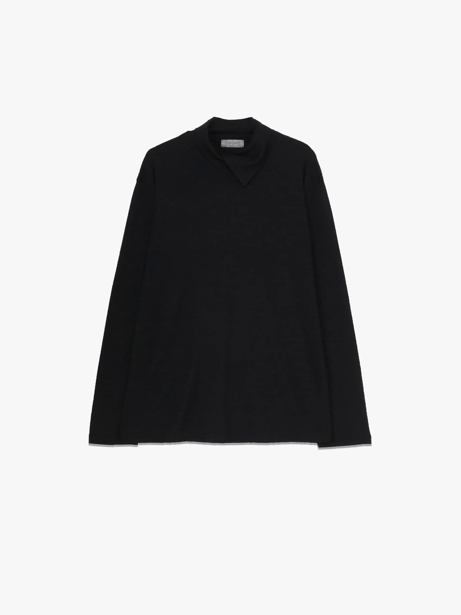 Layered High Neck Top - Black
