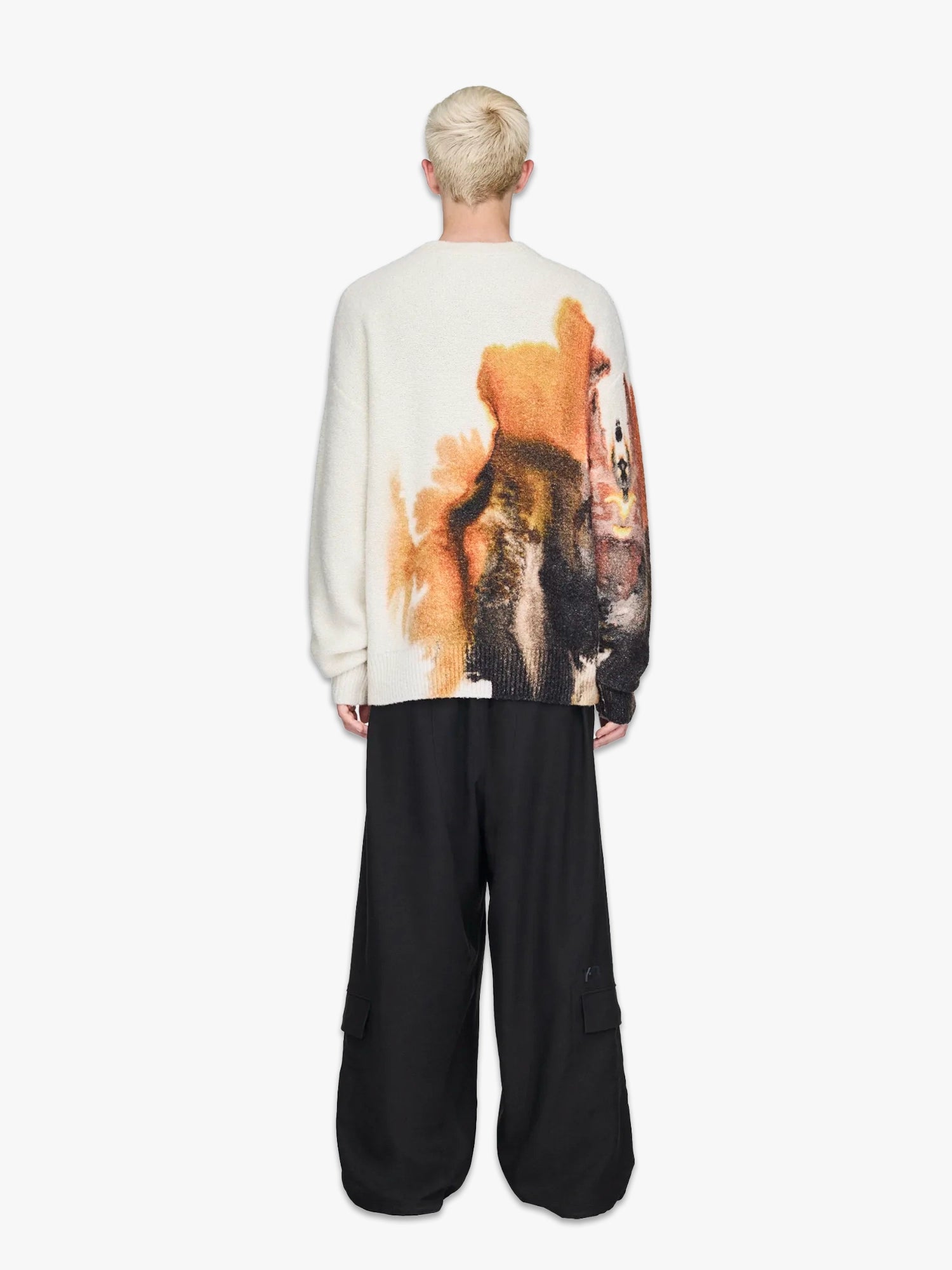 AOP Knit Crew - CWhite/Multico